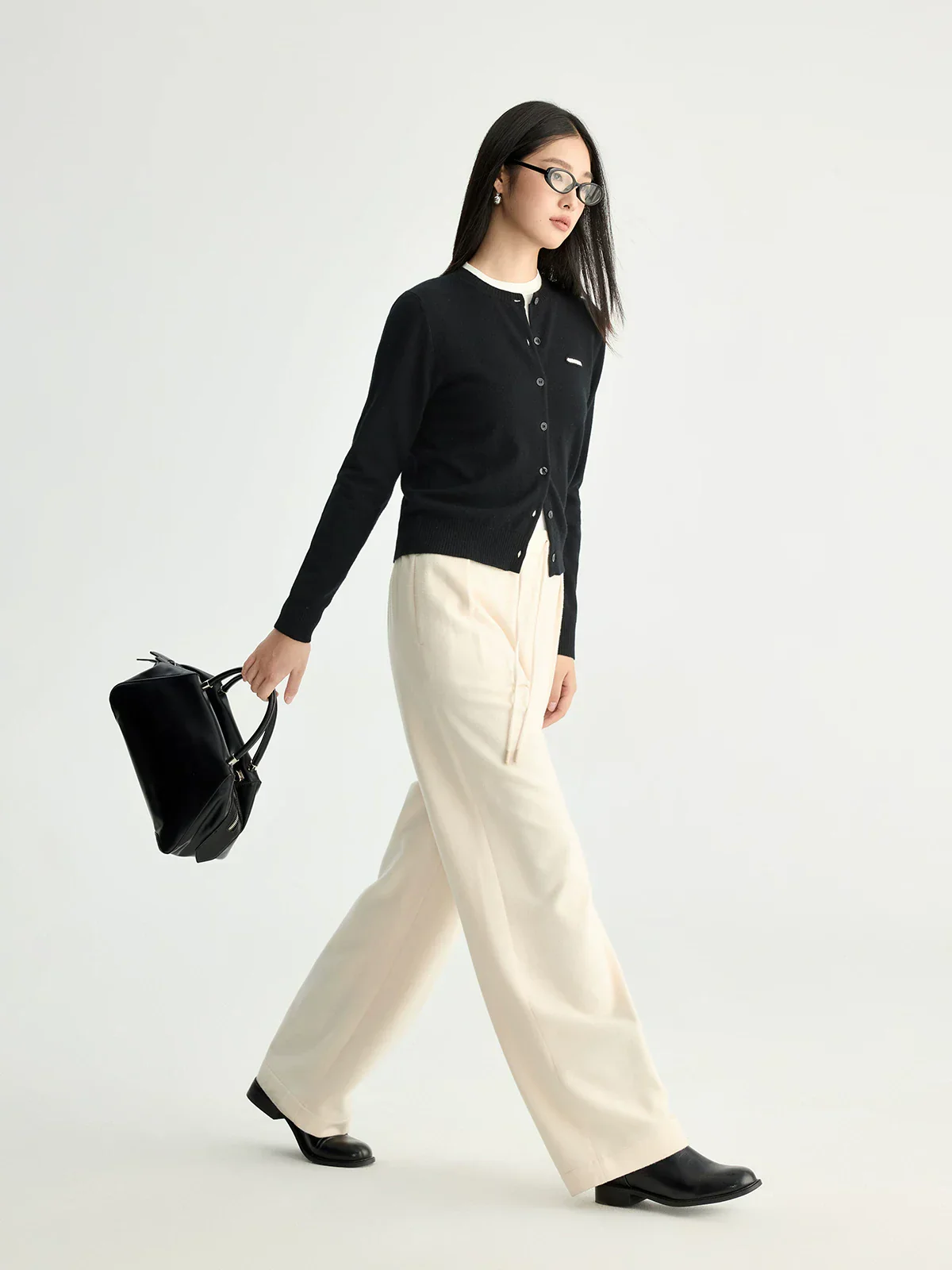 Merino Contrast Trim Cardigan - Image 5