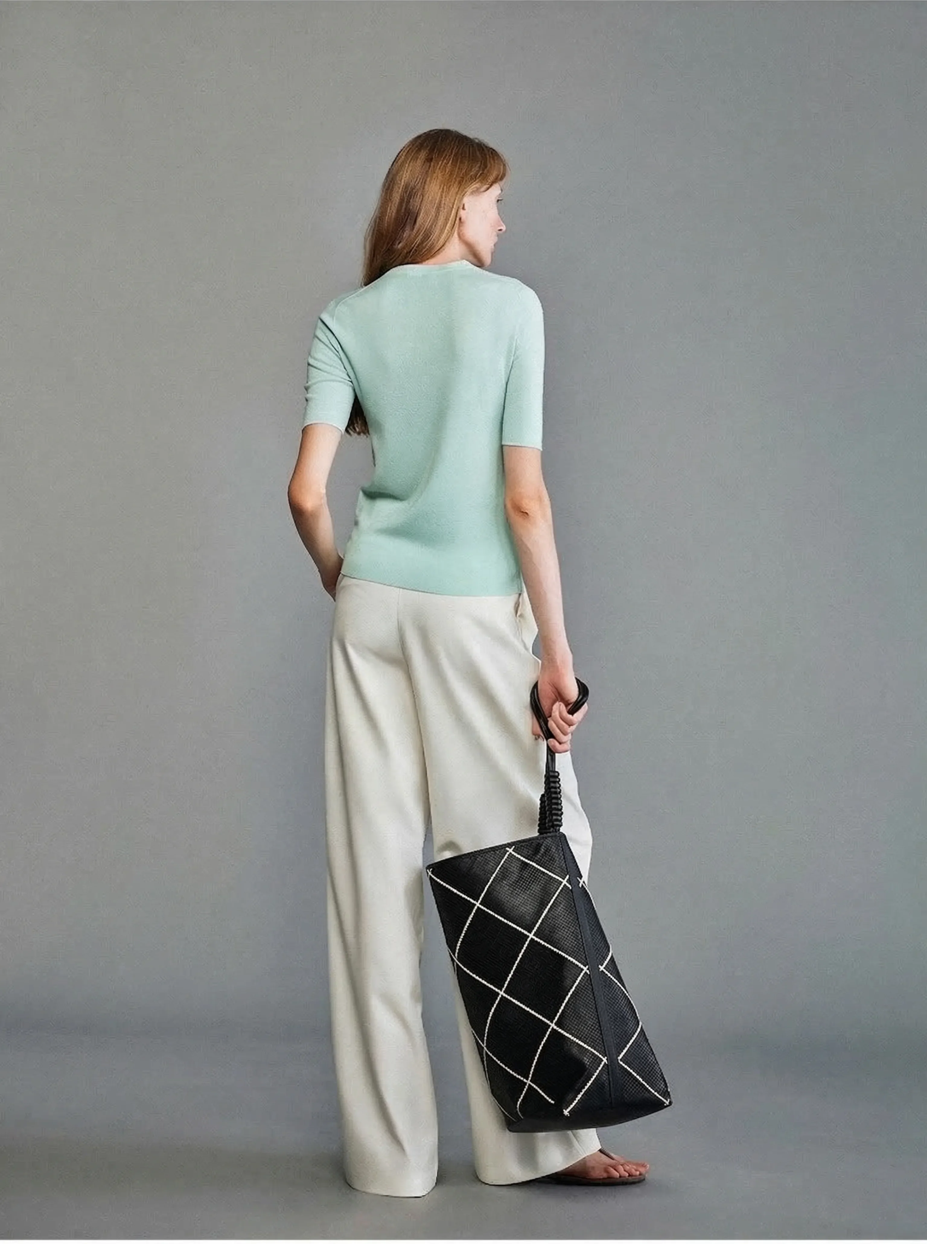Merino Contrast-Trim Knit Tee - Image 5