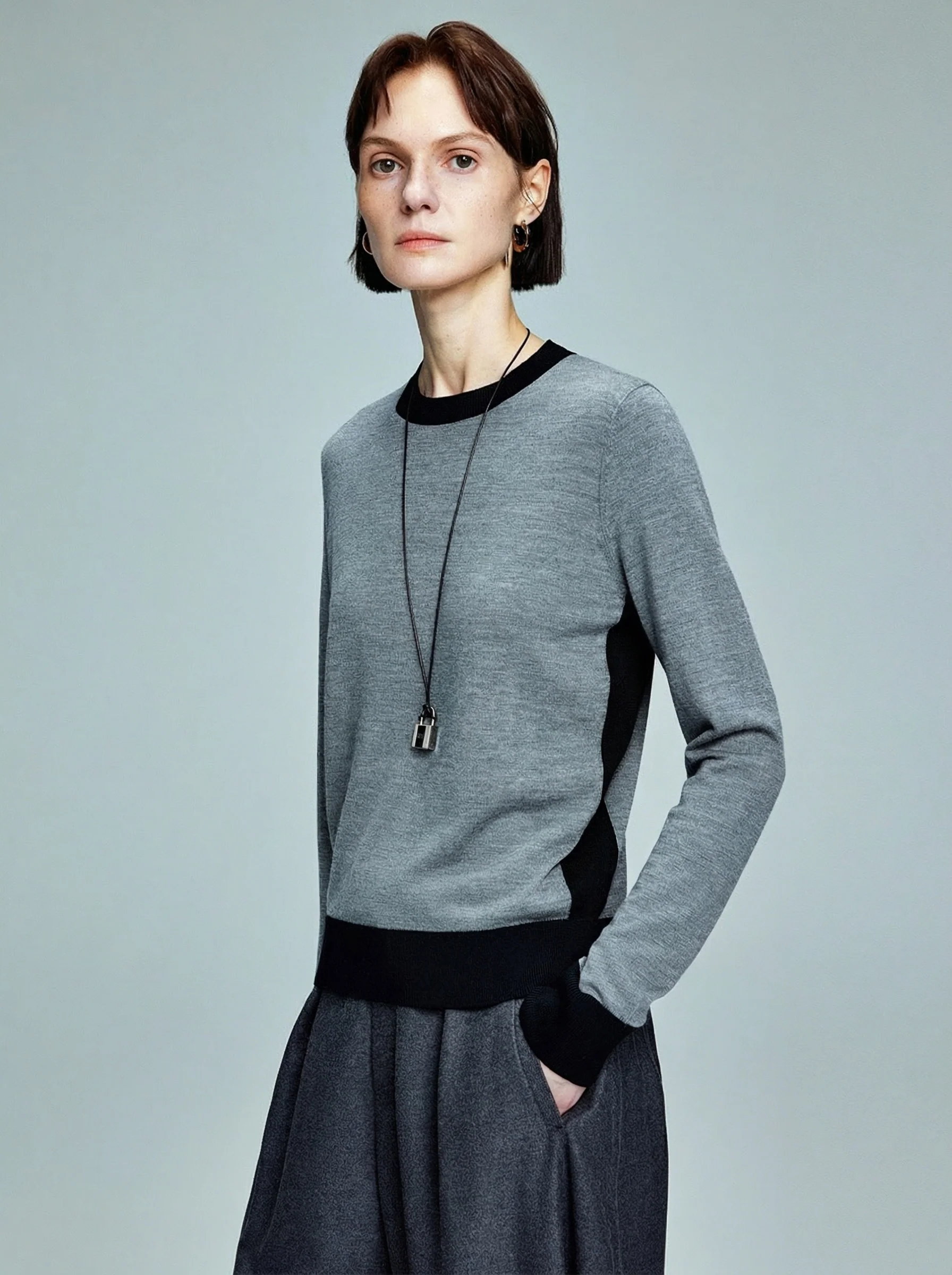 Merino Contrast-Trim Sweater - Image 2