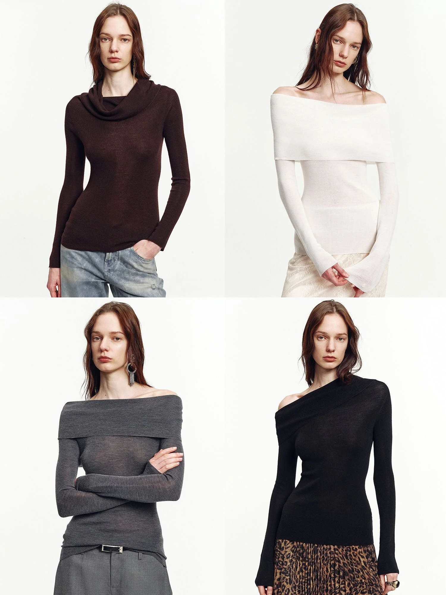 Merino Convertible Collar Knit