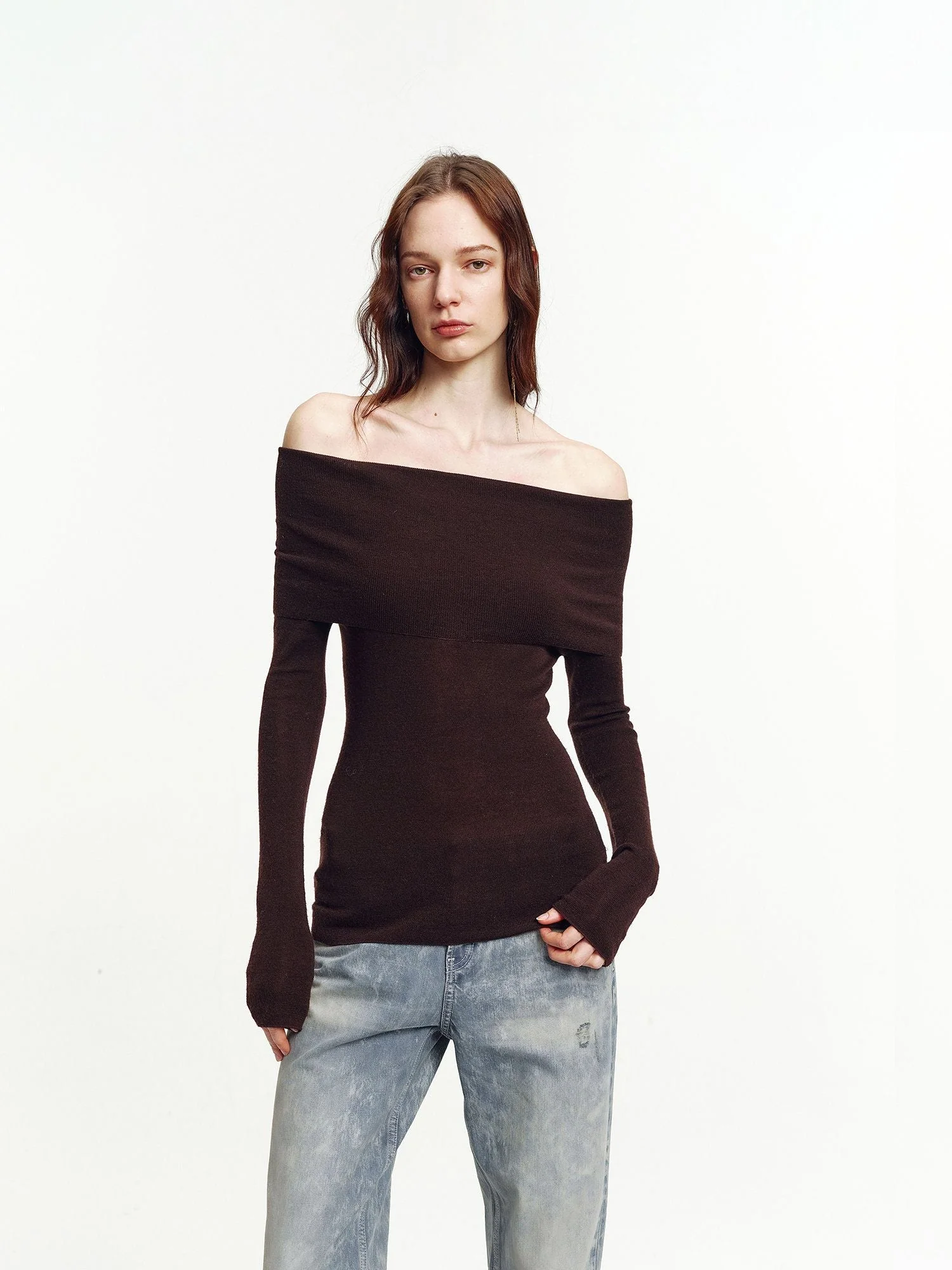 Merino Convertible Collar Knit - Image 3