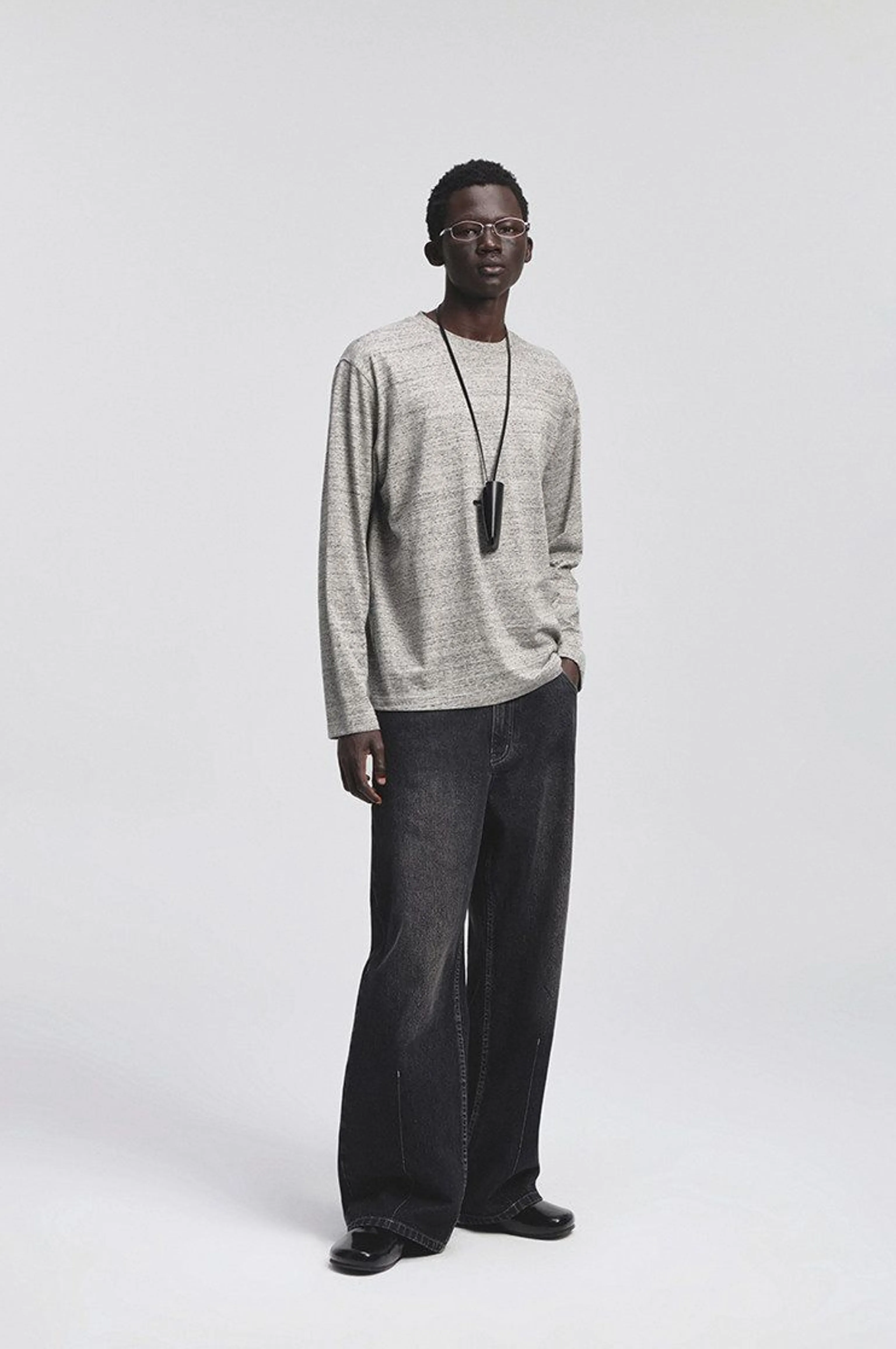 Merino Cotton Crewneck Long-Sleeve Tee - Image 5