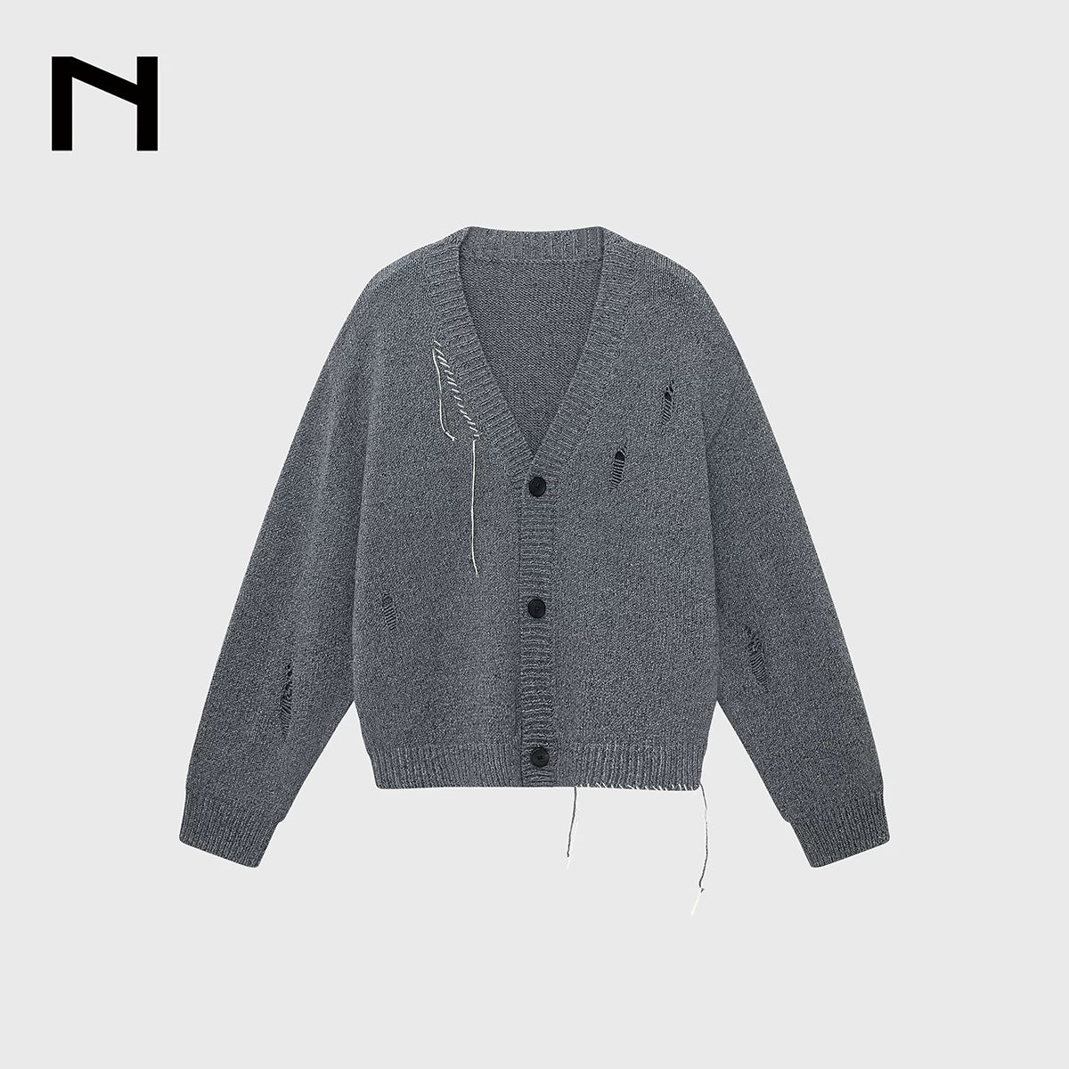 Merino Cotton Distressed Tassel Cardigan - Image 7