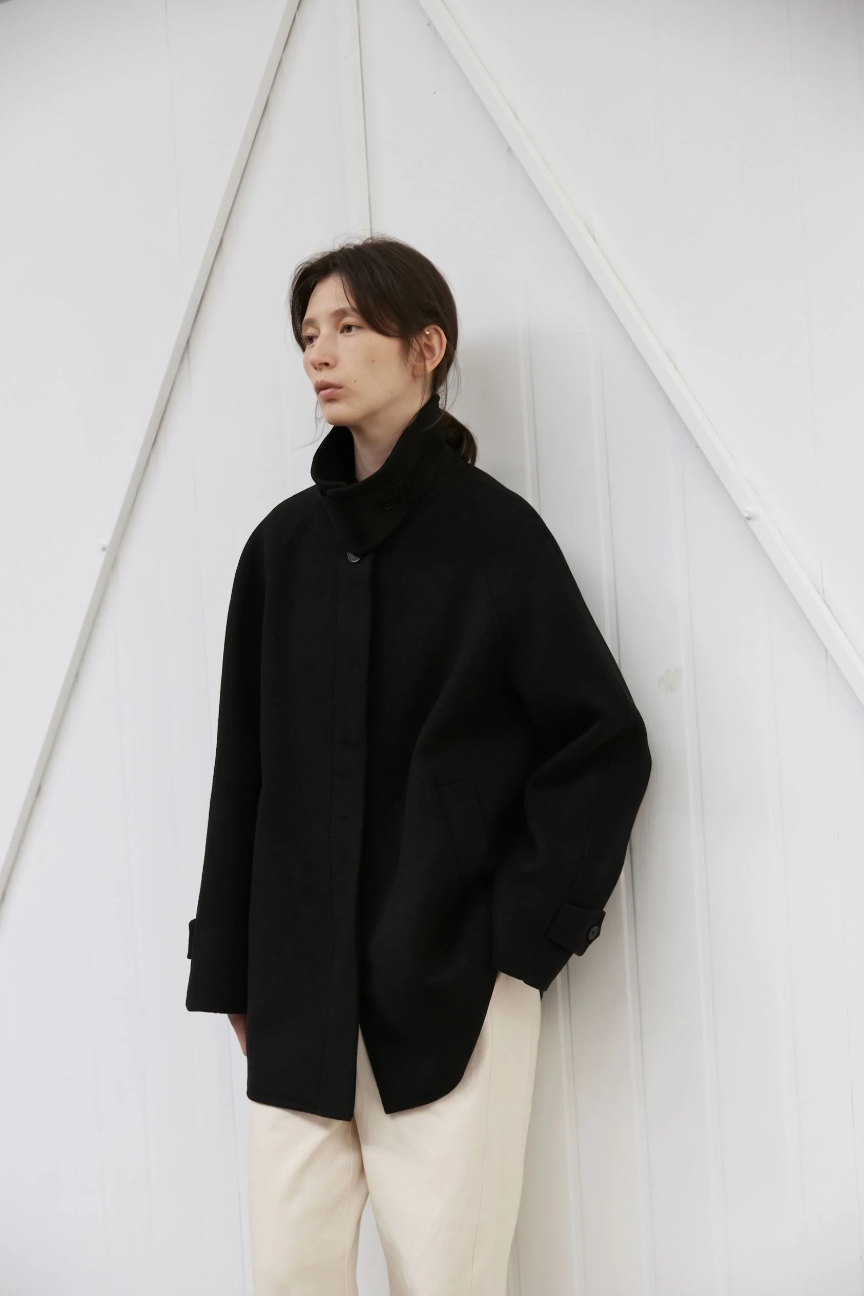 Merino Funnel Collar Coat - Image 2