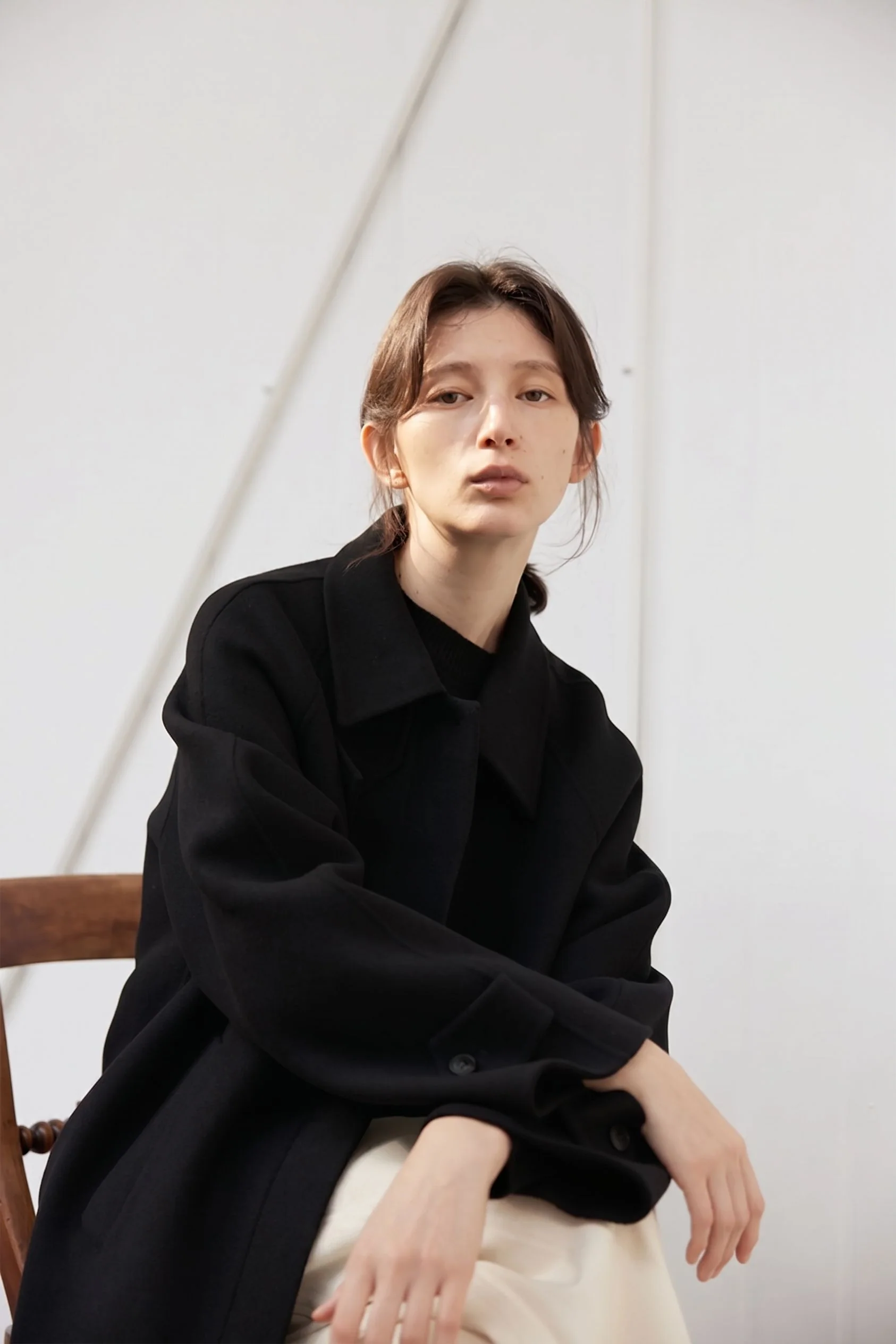 Merino Funnel Collar Coat - Image 4