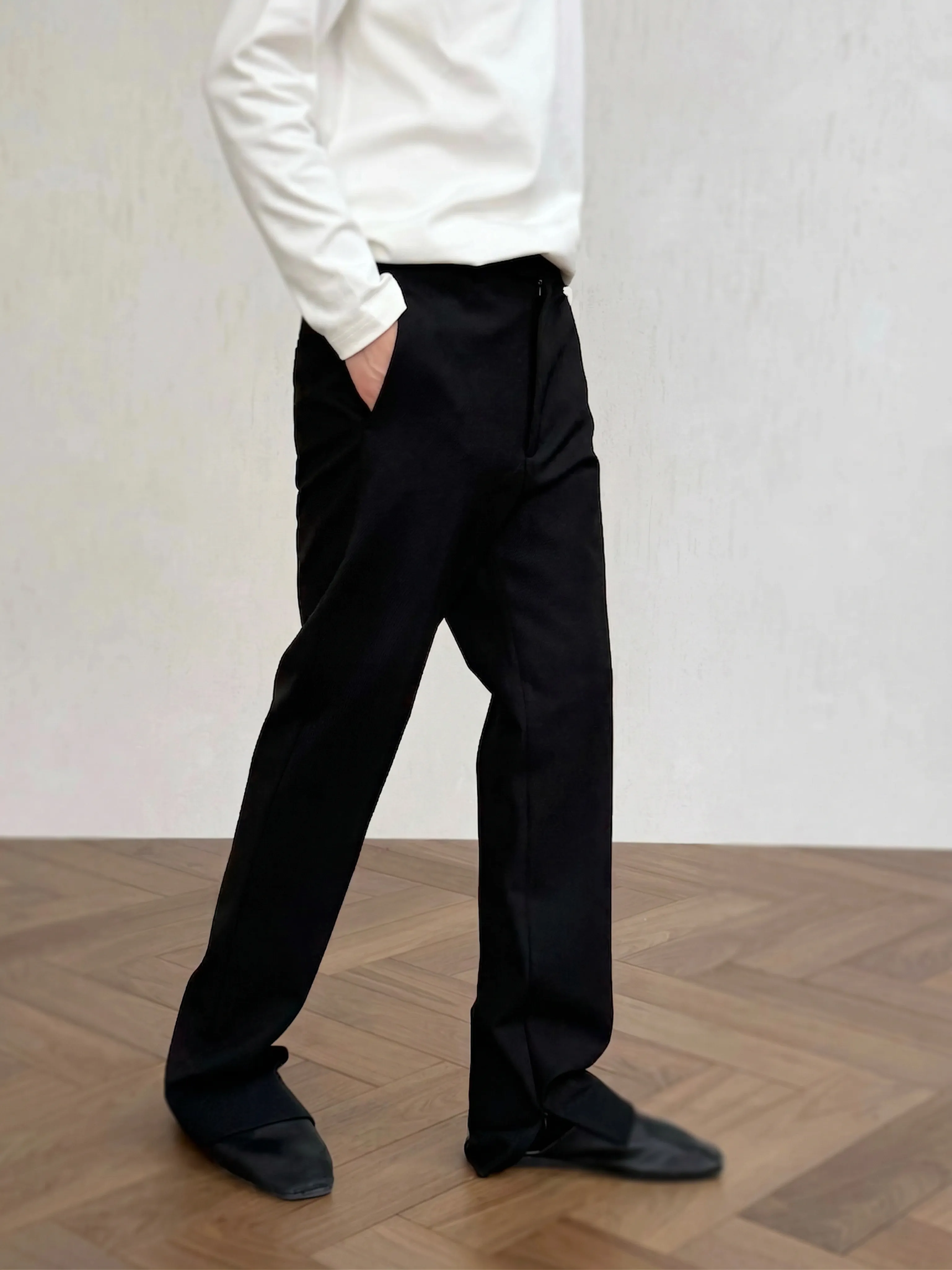 Merino Hem-Zip Trousers - Image 3