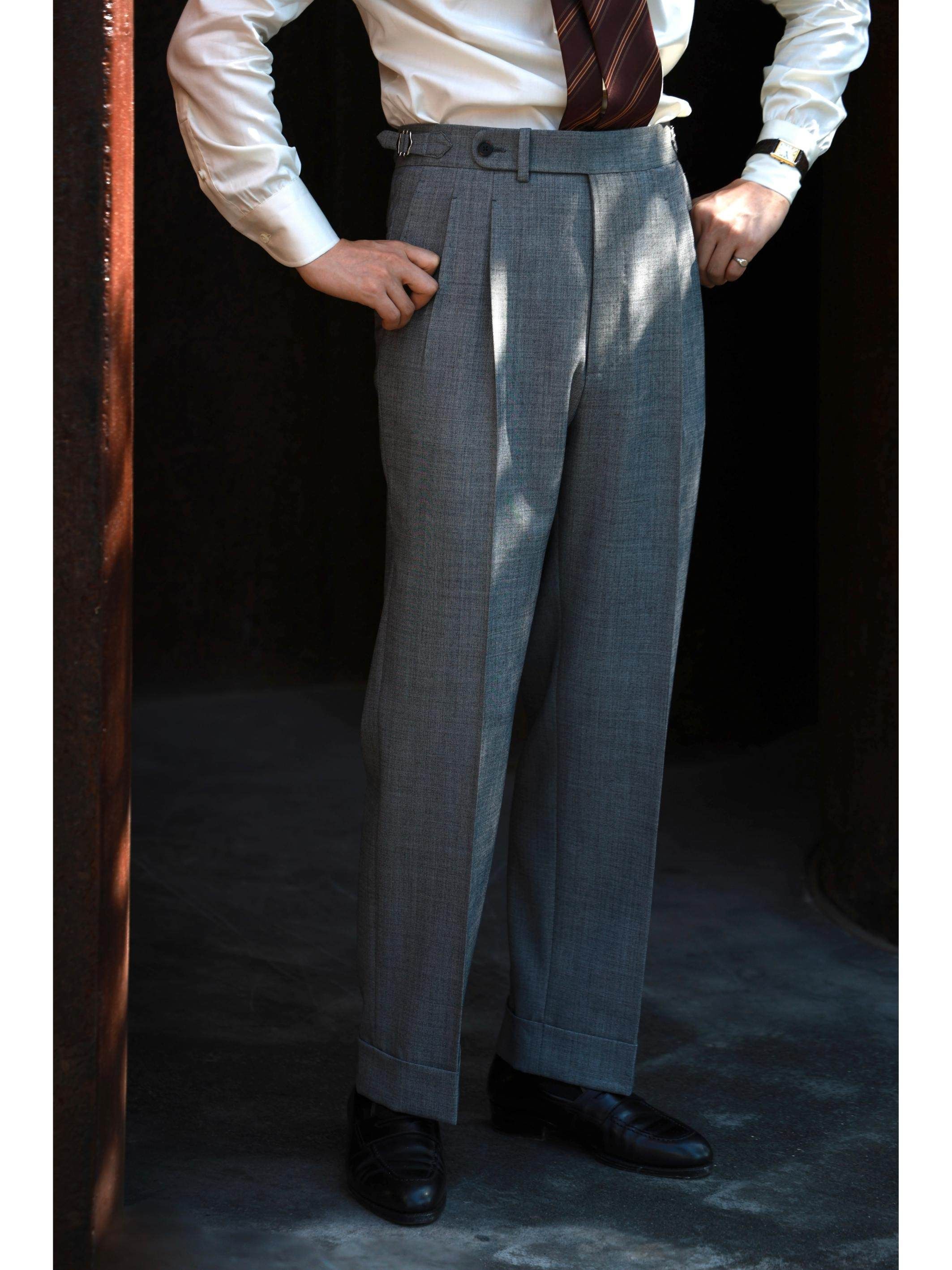 Merino High-Waist Pleated Trousers - Image 2
