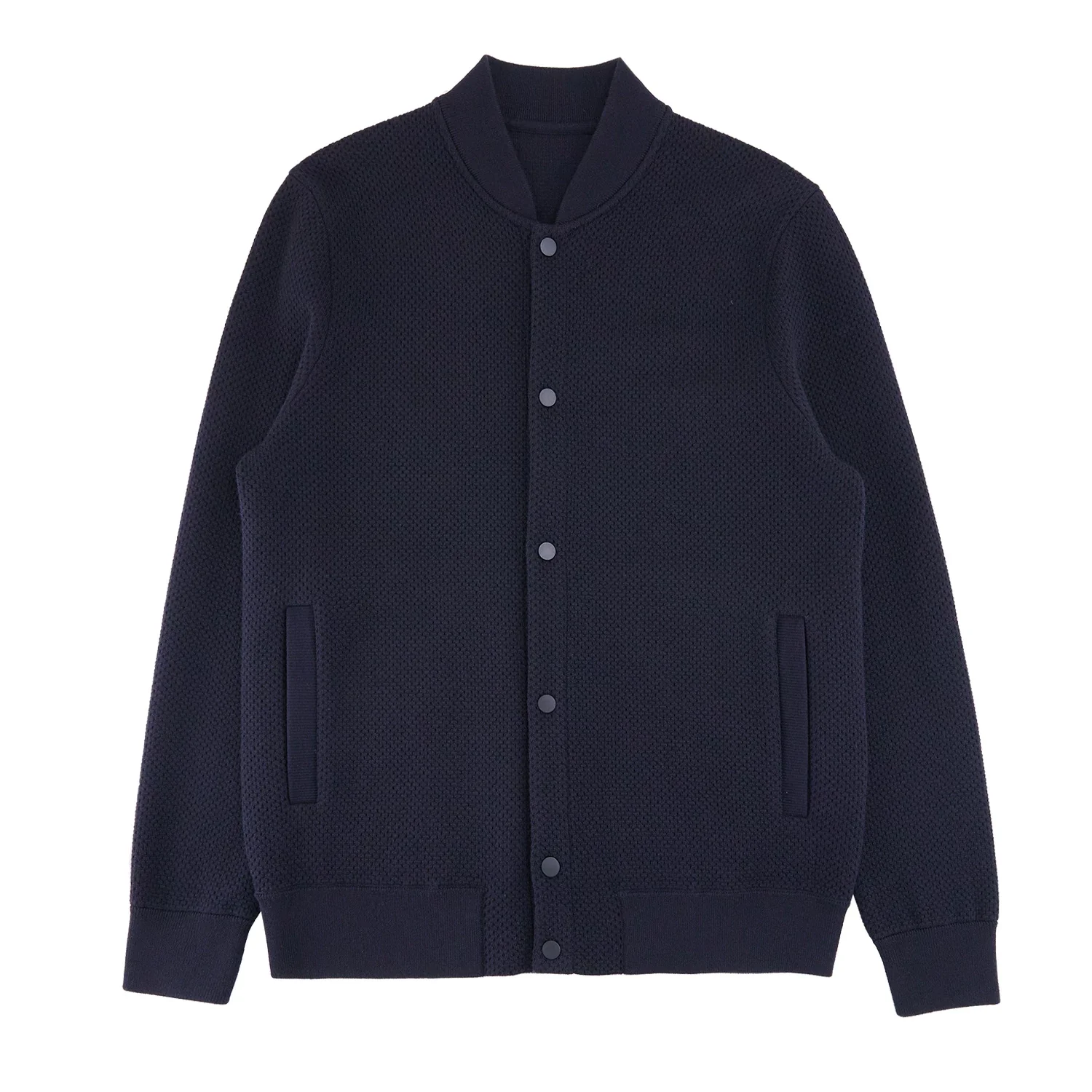 Merino Knit Baseball Collar Jacket - Image 5