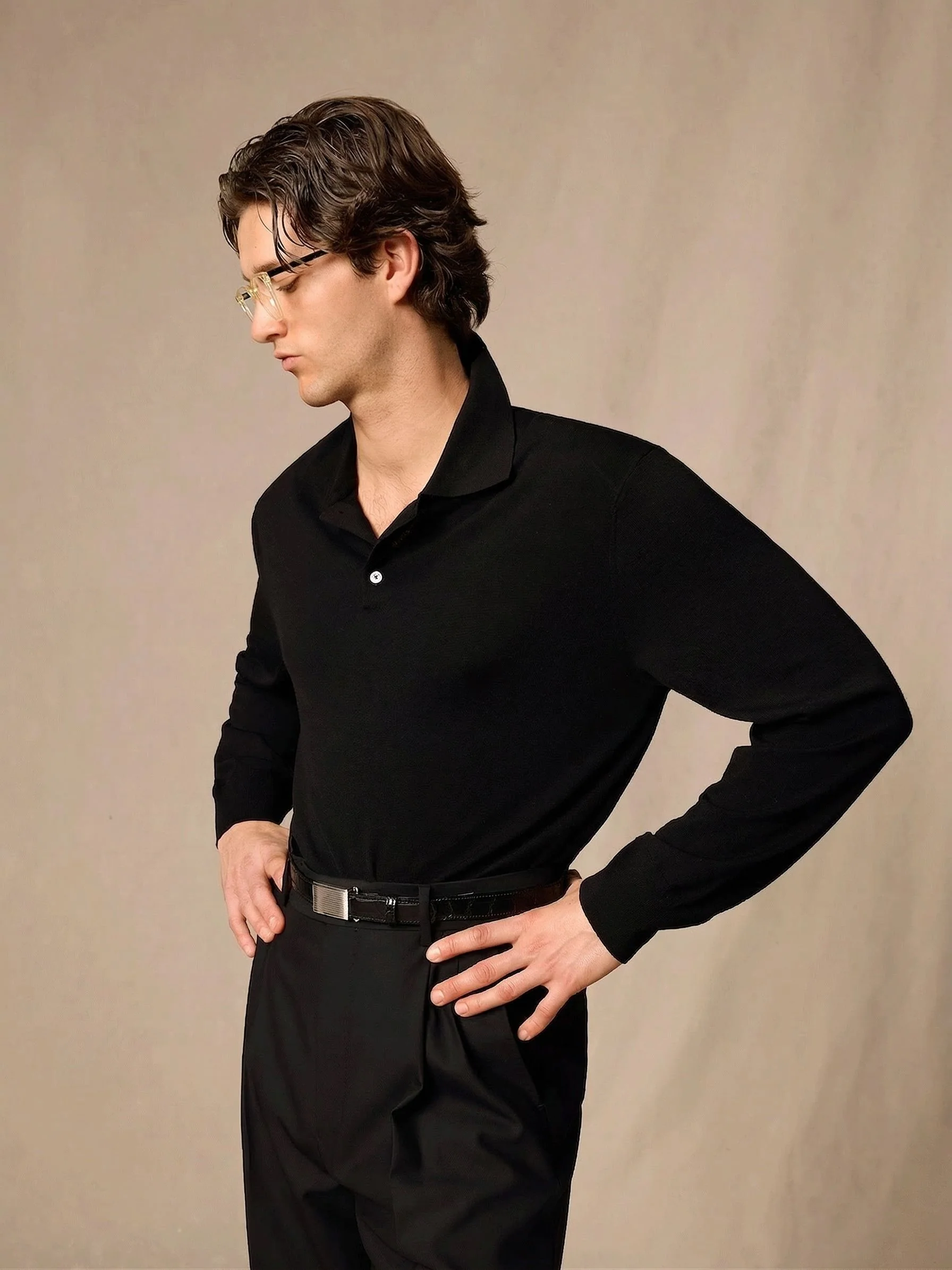 Merino Long-Sleeve Polo - Image 2