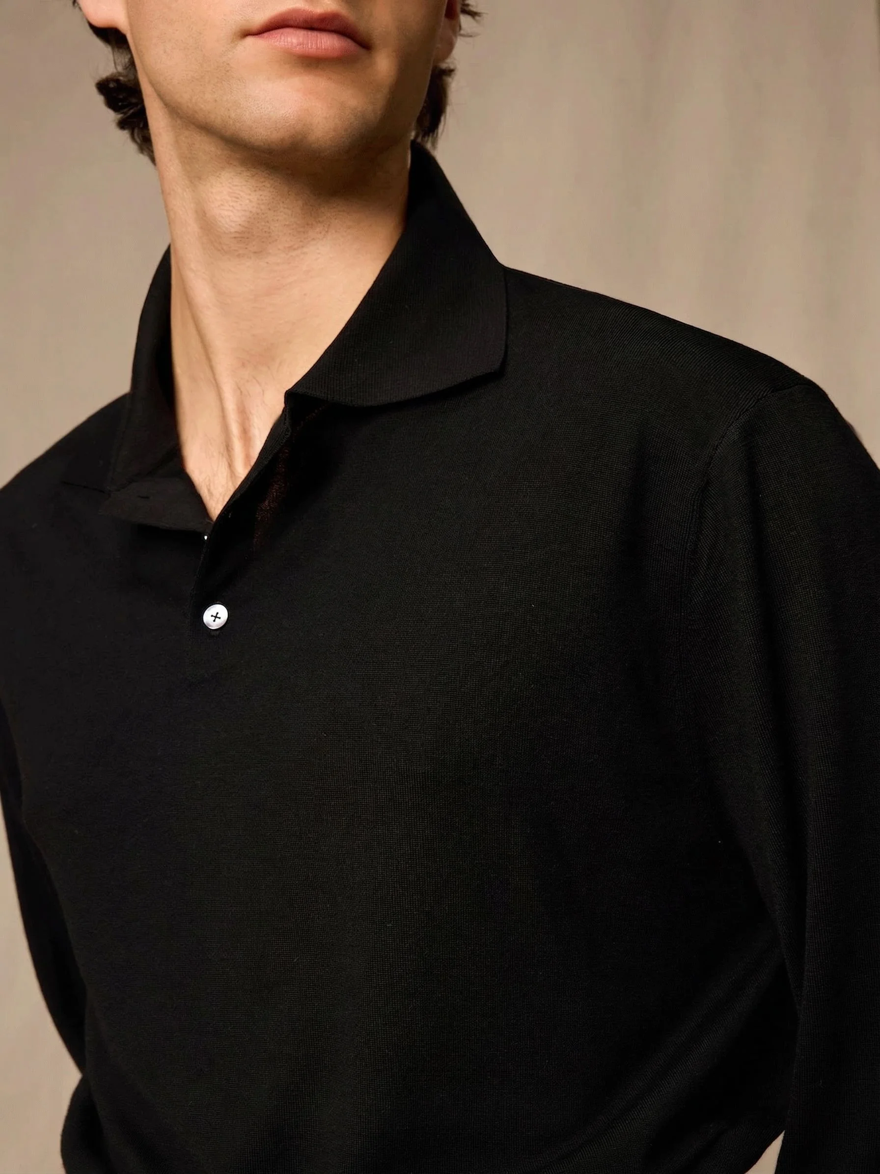 Merino Long-Sleeve Polo - Image 5