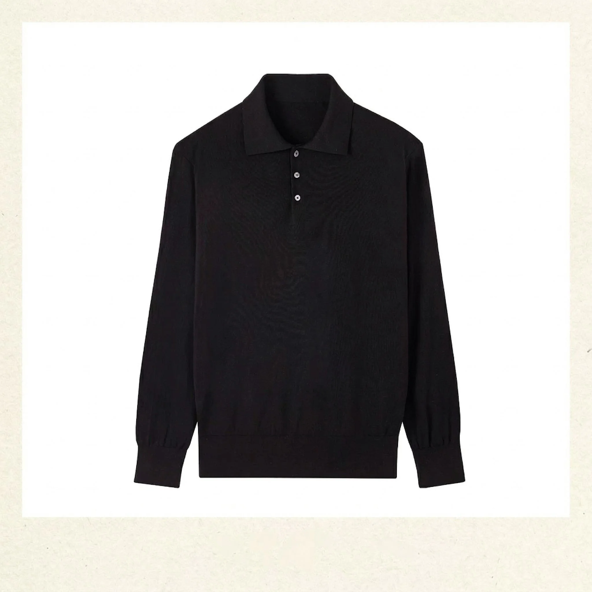 Merino Long-Sleeve Polo - Image 6