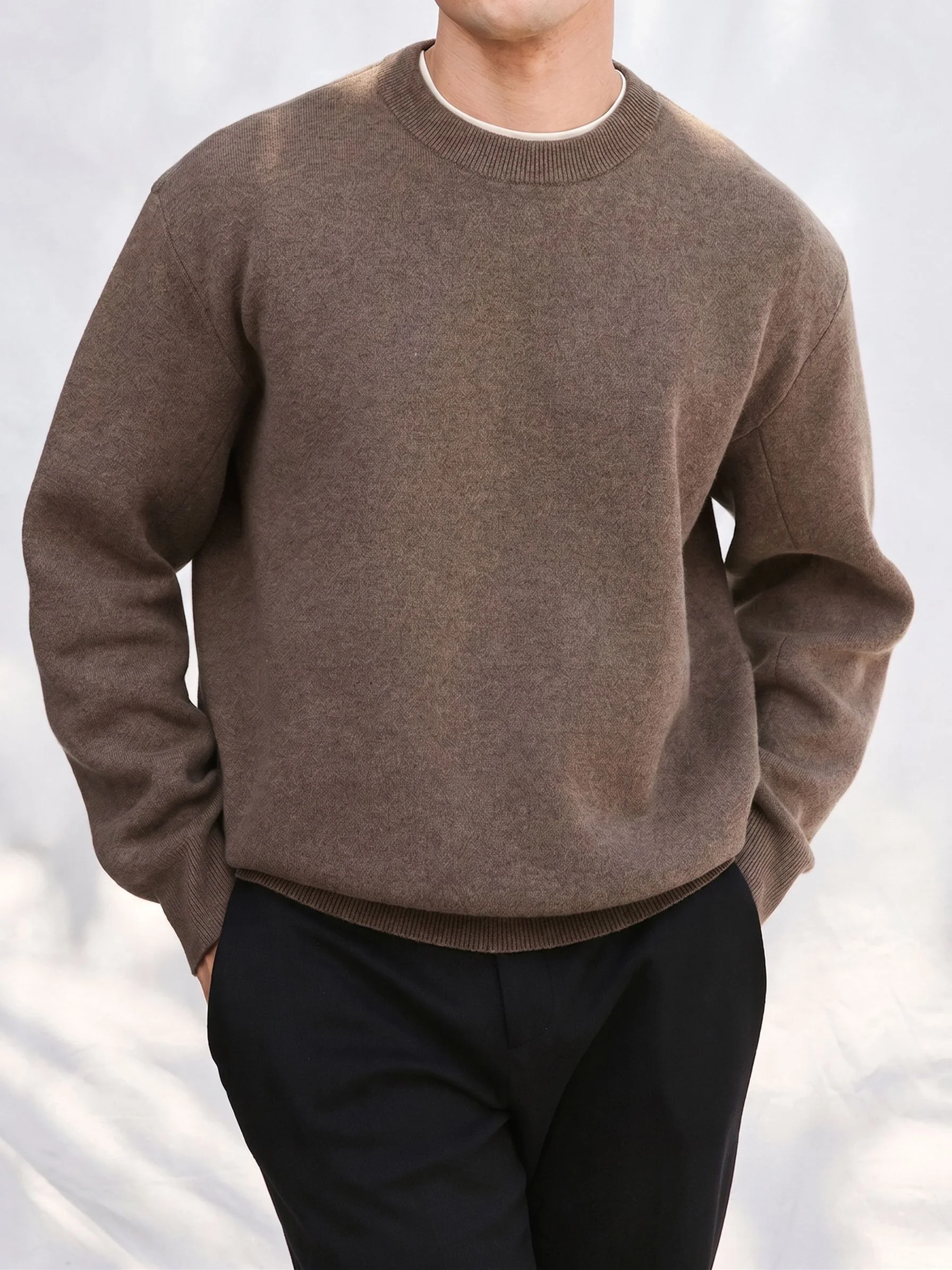 Merino Melange Crewneck Sweater