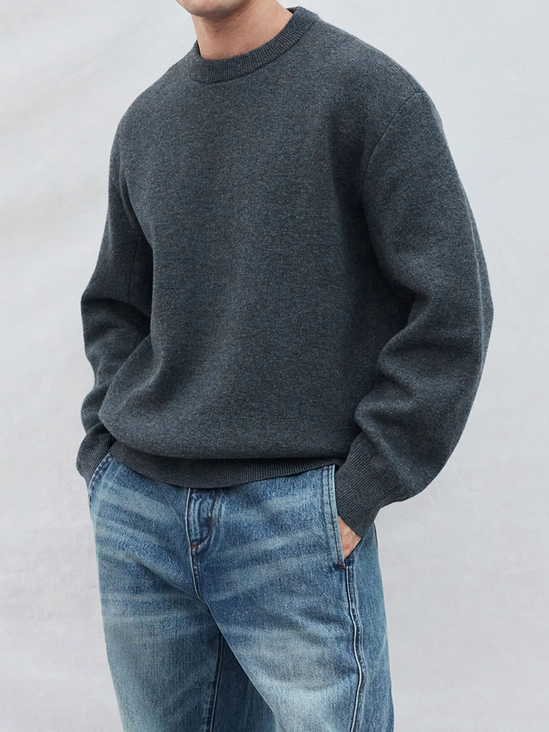 Merino Melange Crewneck Sweater - Image 3