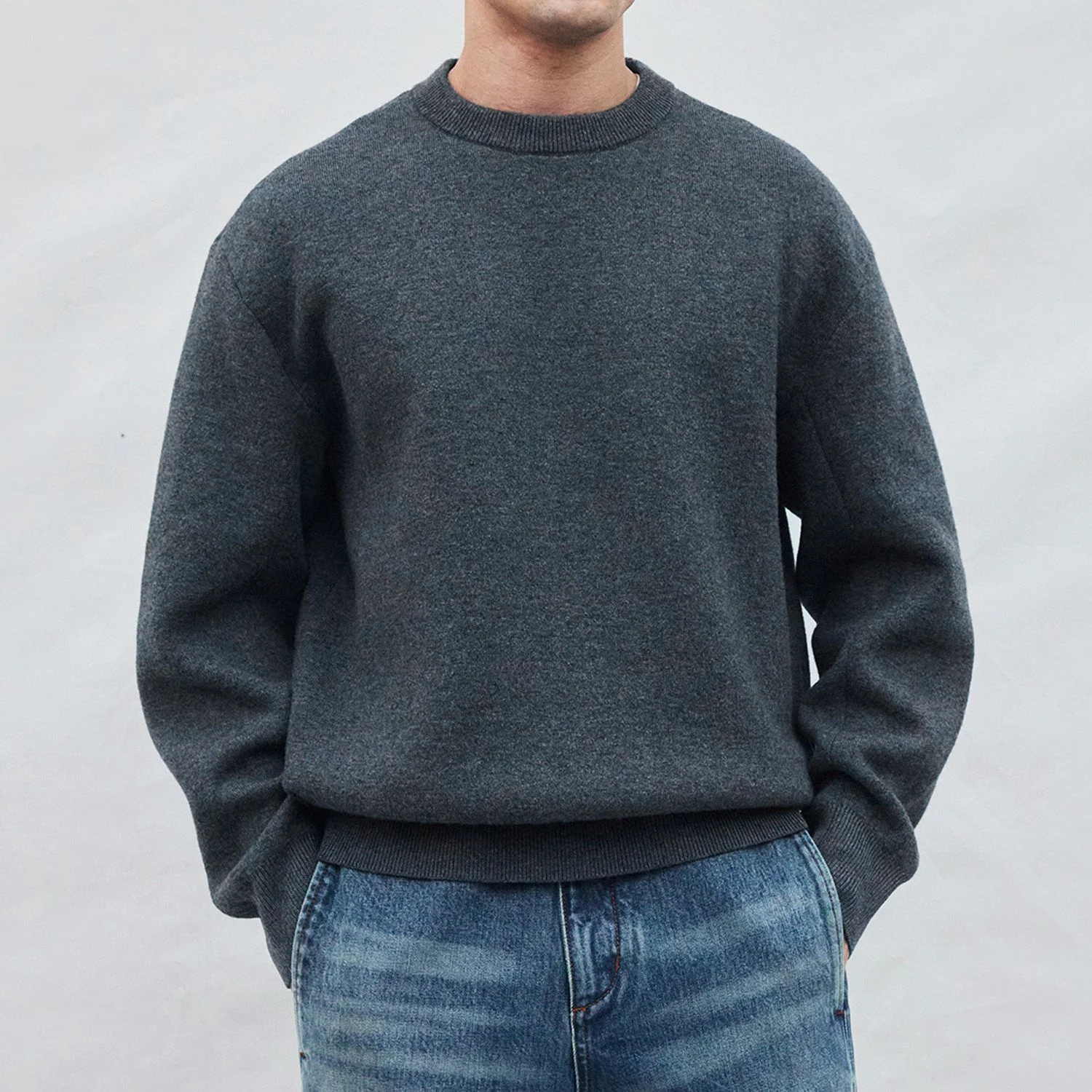 Merino Melange Crewneck Sweater - Image 7