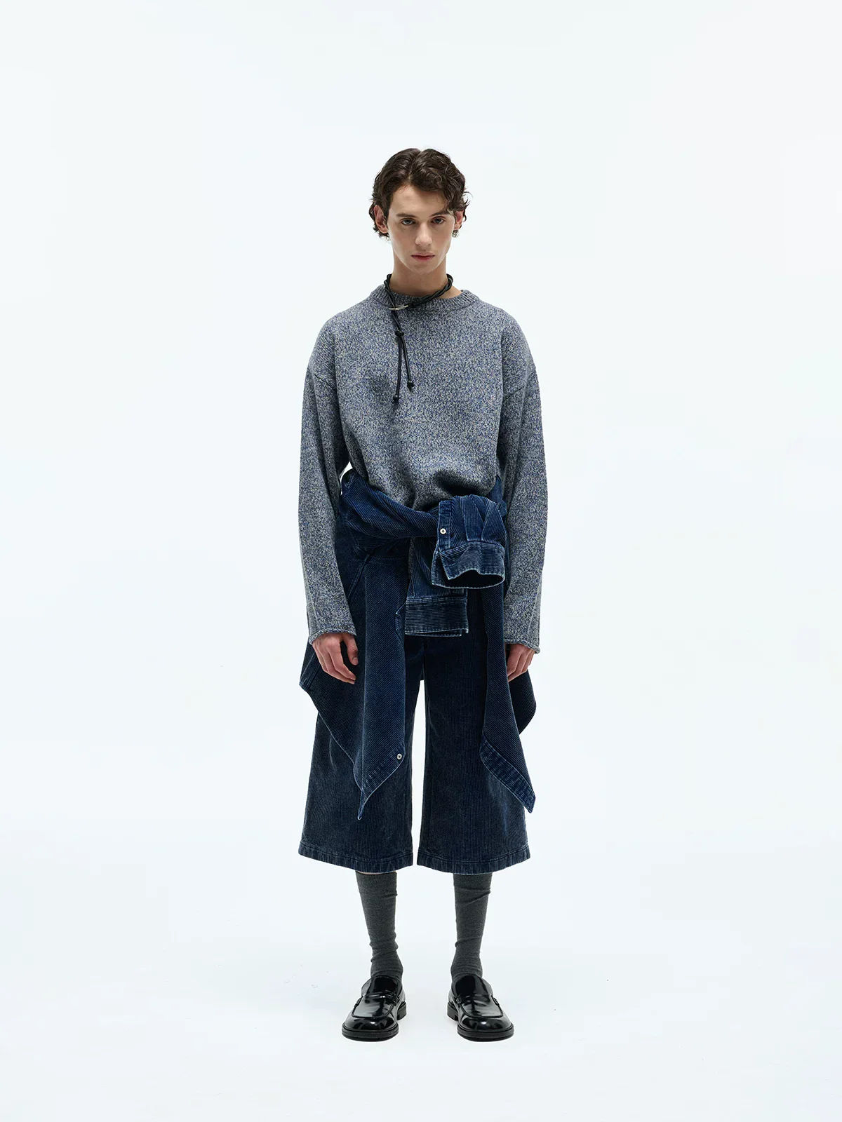 Merino Melange Narrow Crewneck Sweater - Image 2