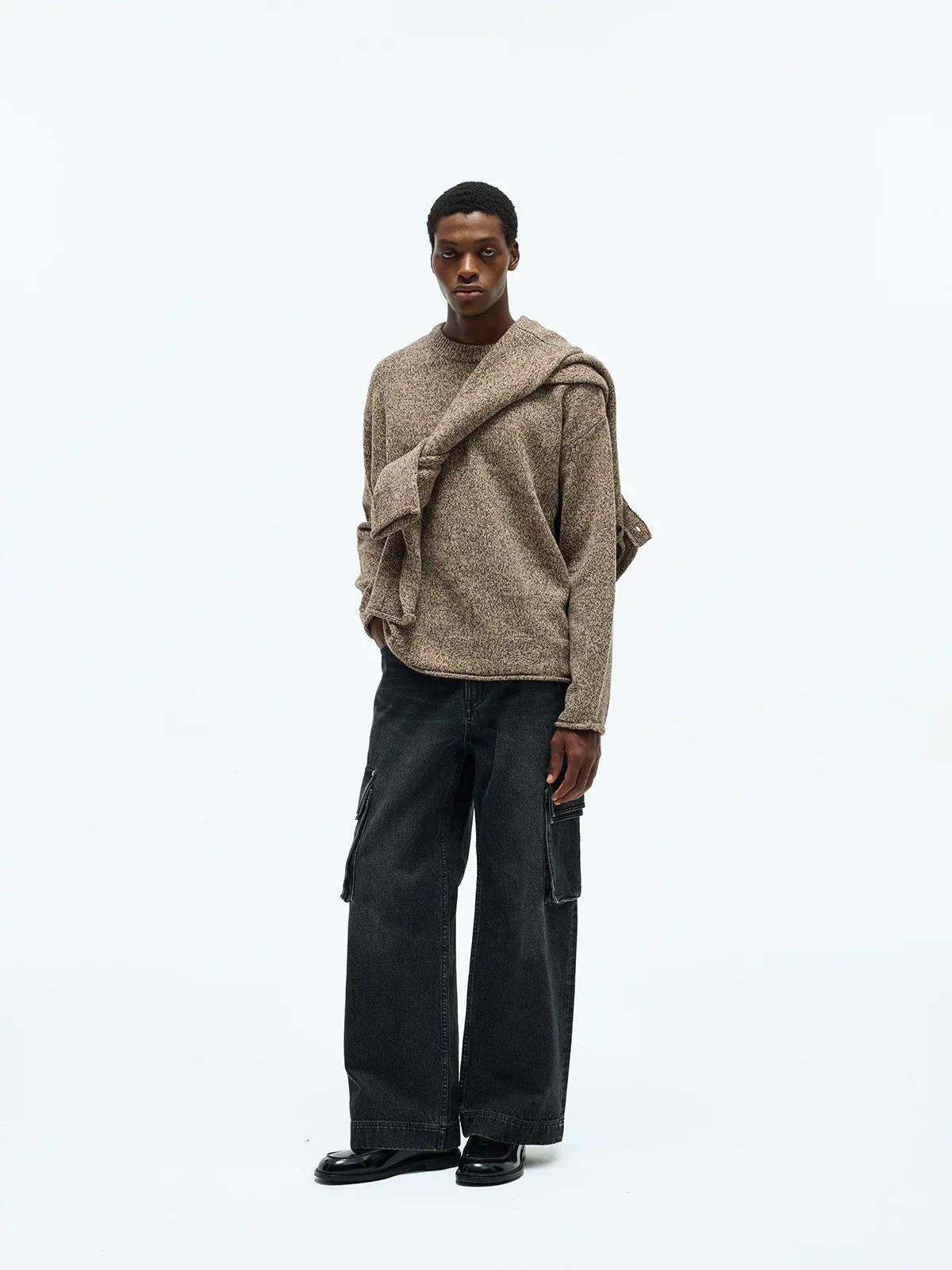 Merino Melange Narrow Crewneck Sweater - Image 4