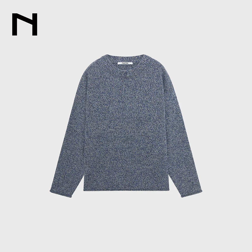 Merino Melange Narrow Crewneck Sweater - Image 6
