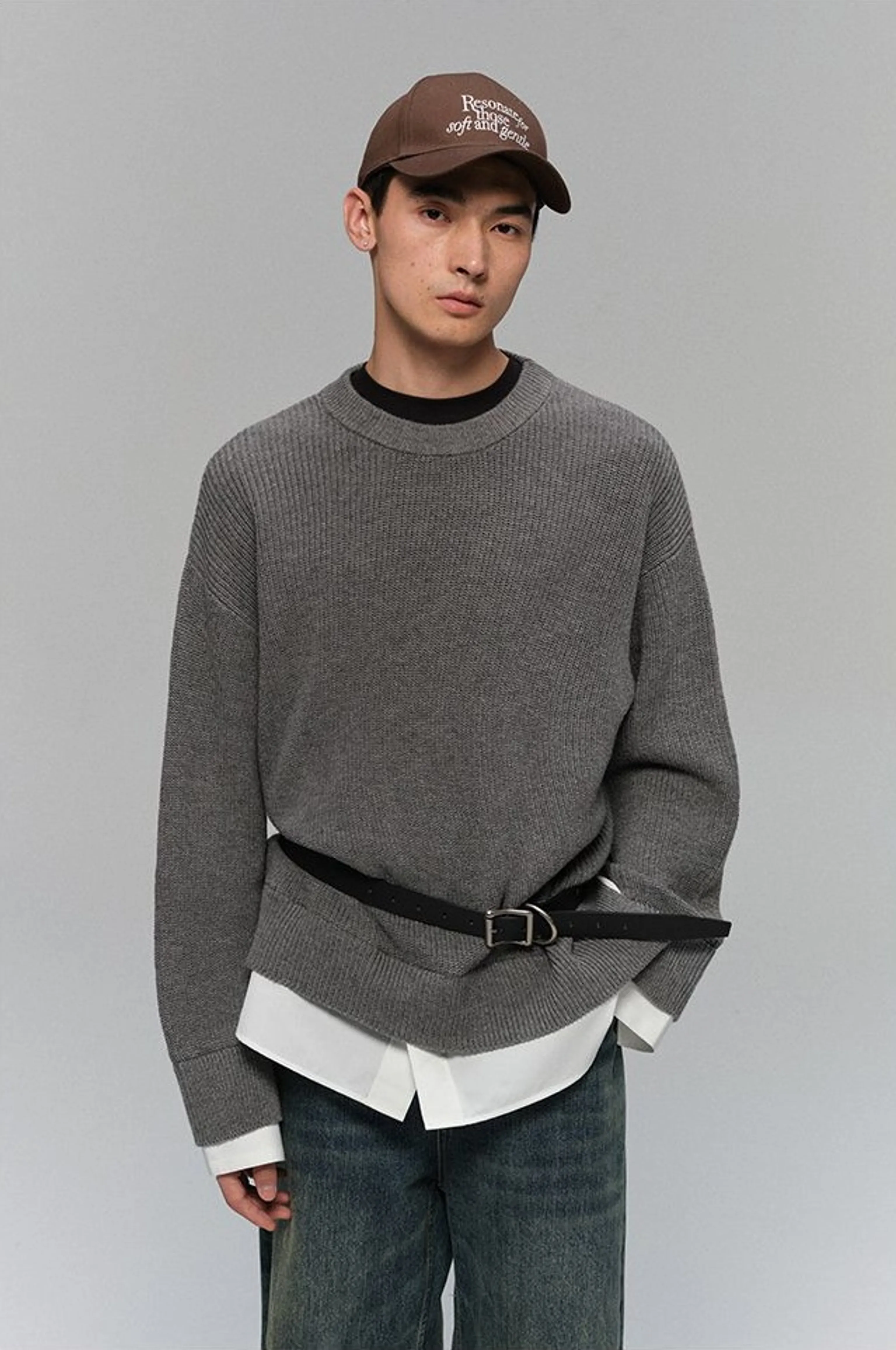 Merino Mock-Layer Crewneck Sweater - Image 5