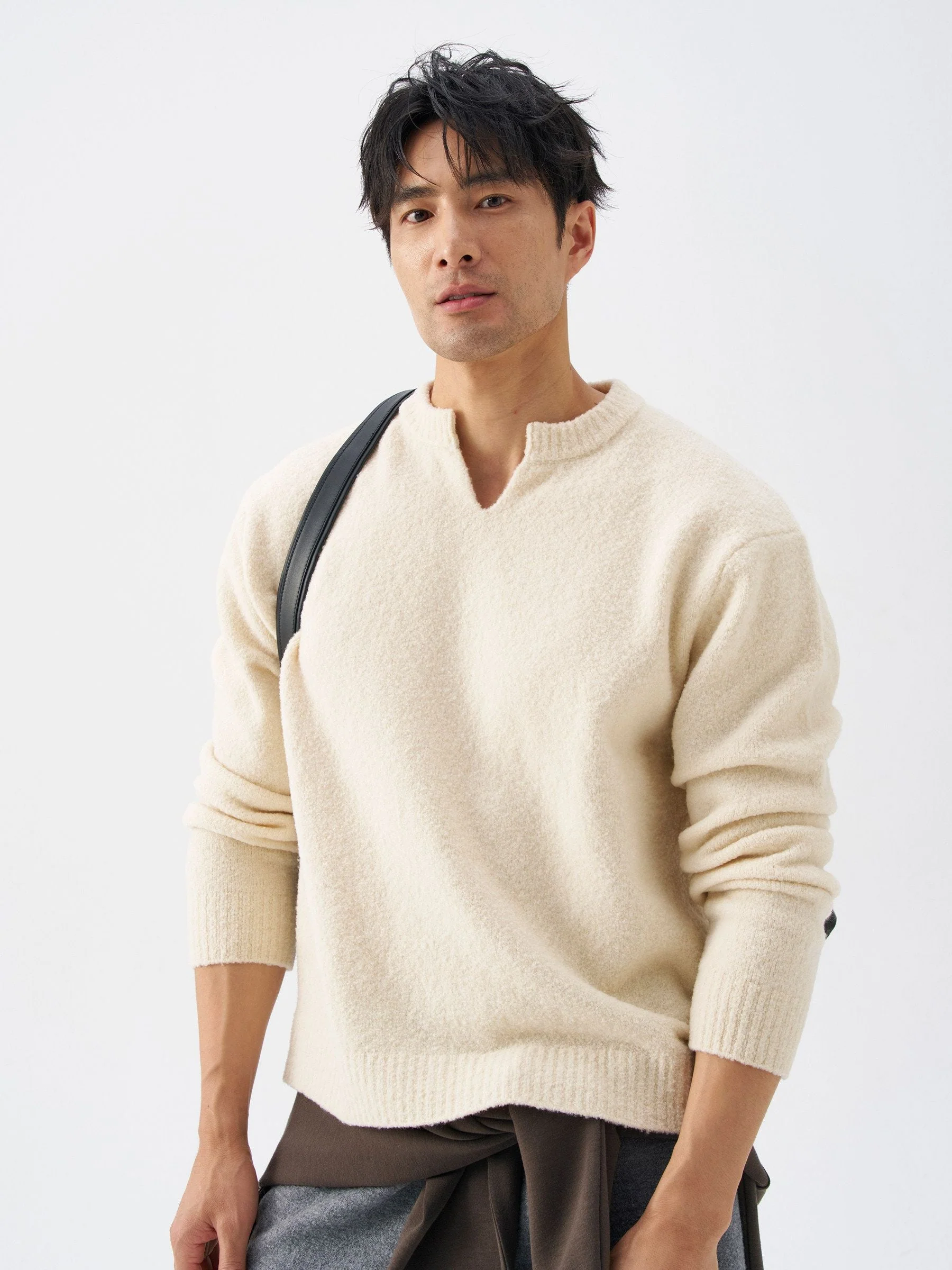 Merino Notch Neck Sweater