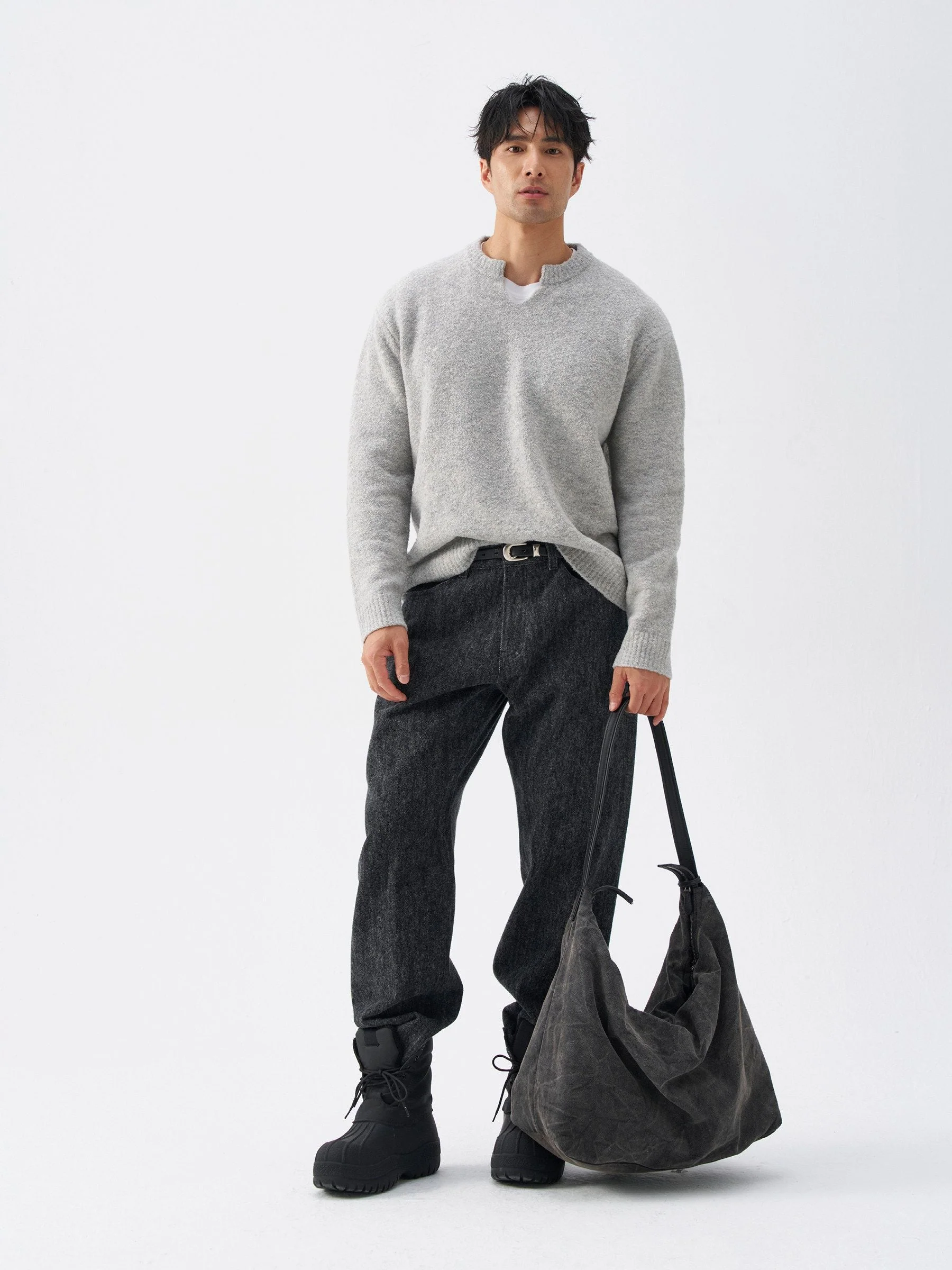 Merino Notch Neck Sweater - Image 3