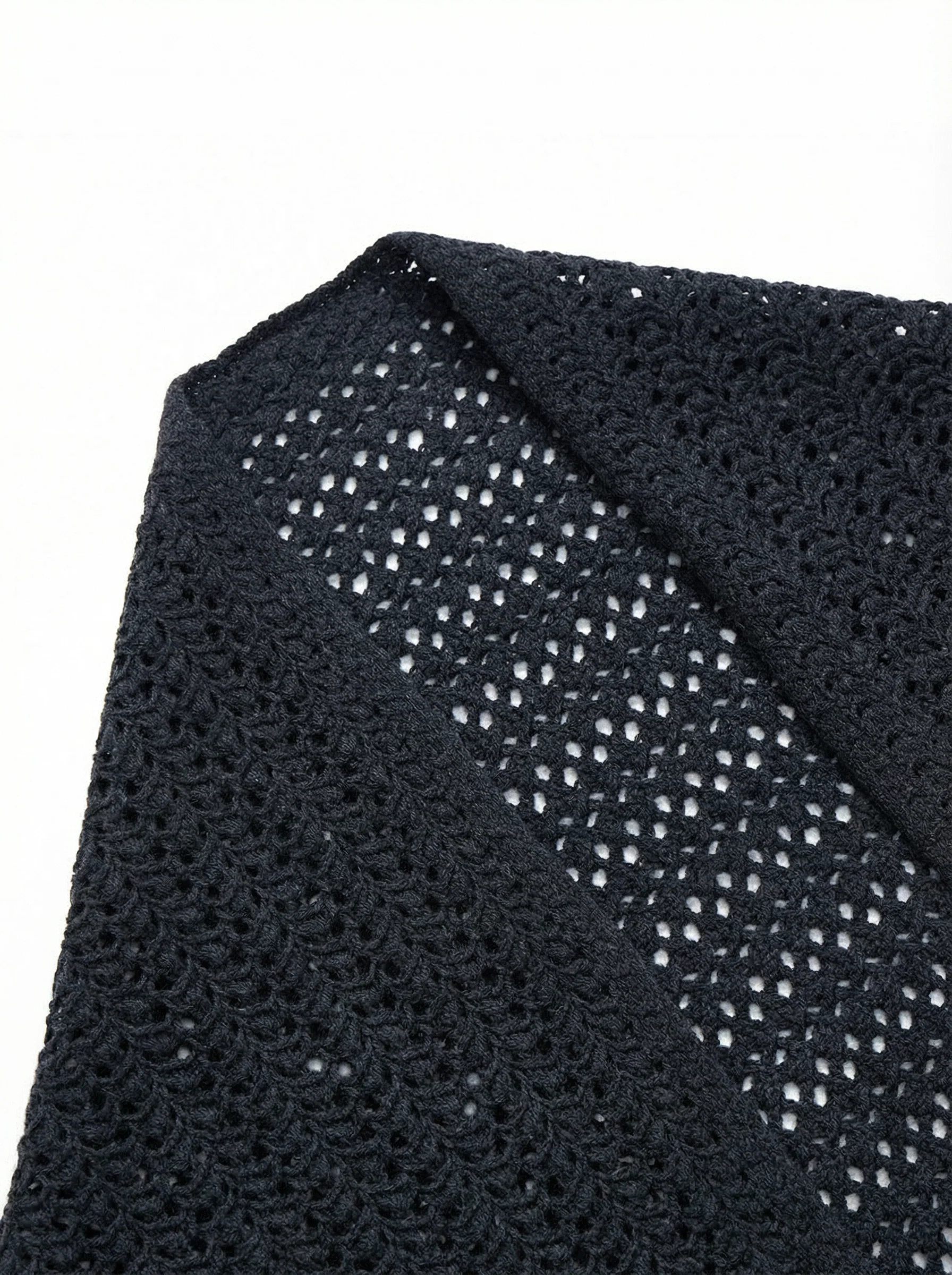 Merino Openwork Triangle Shawl - Image 3