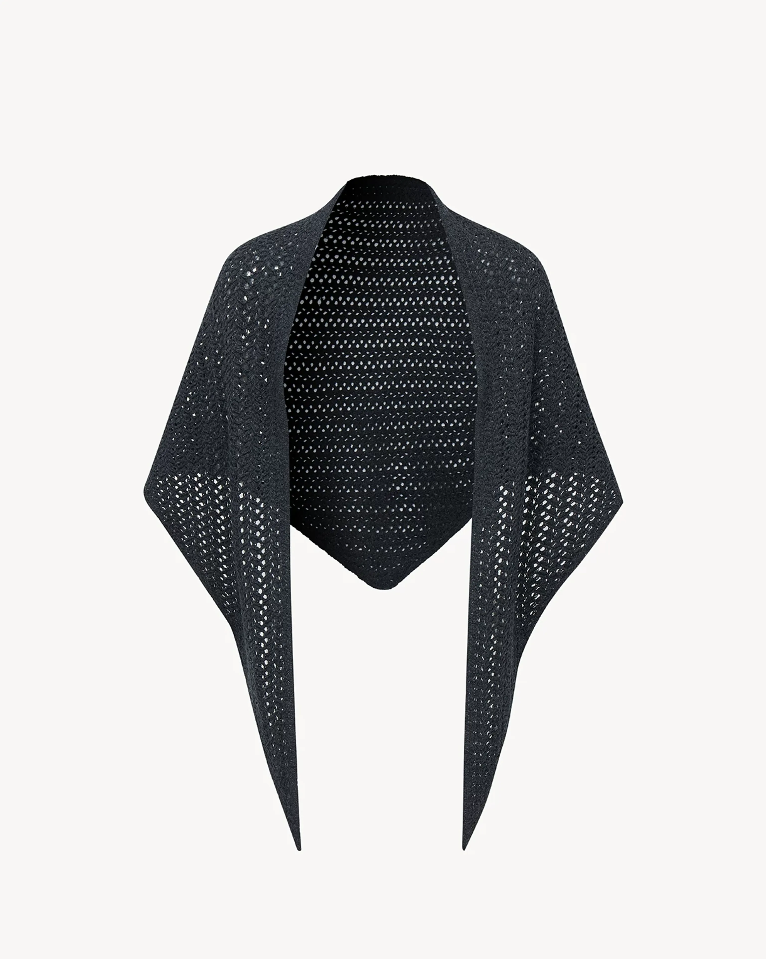Merino Openwork Triangle Shawl - Image 4