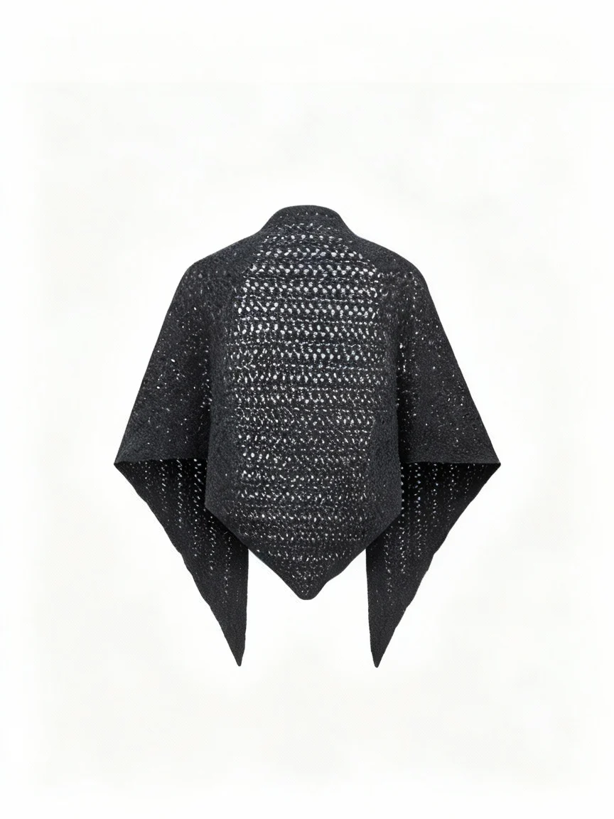 Merino Openwork Triangle Shawl - Image 5