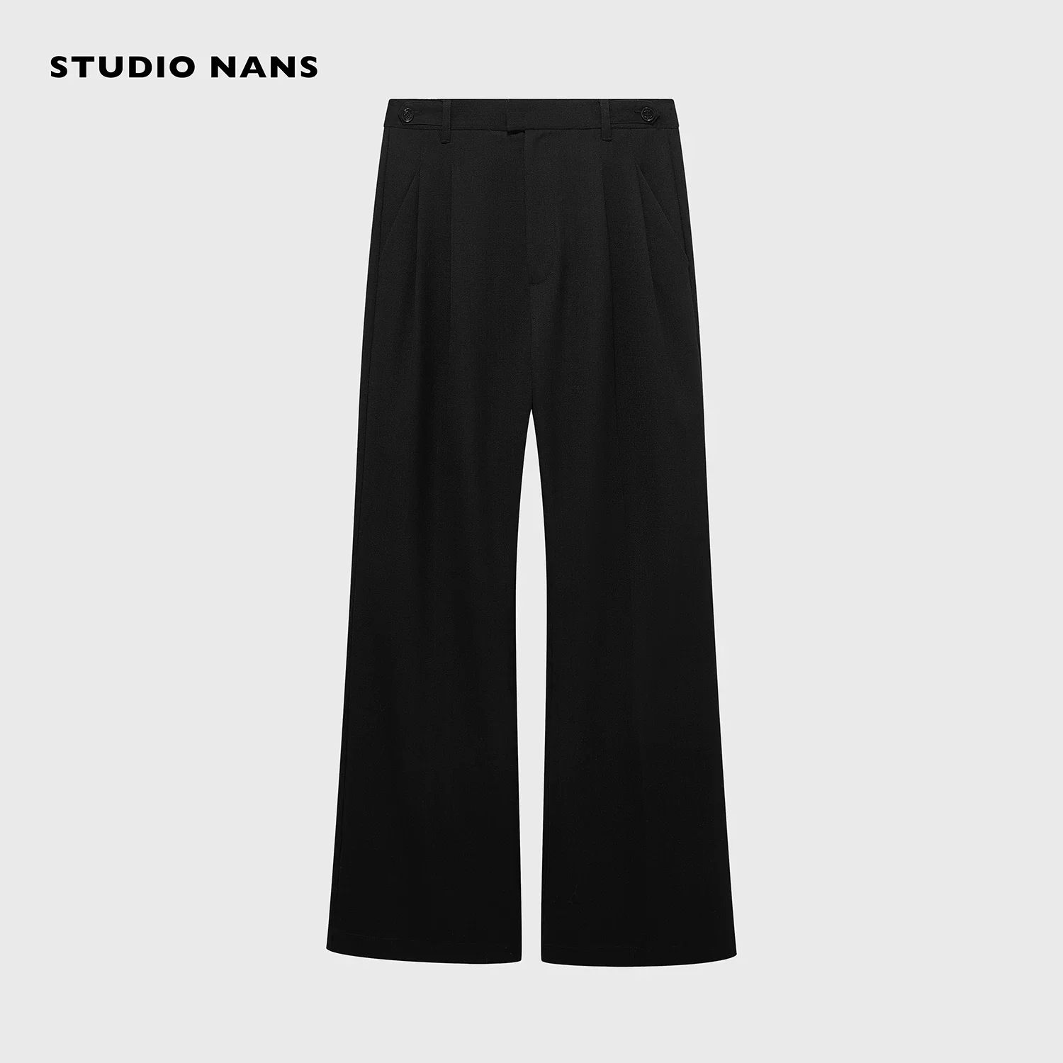 Merino Pleated Flare Trousers - Image 8