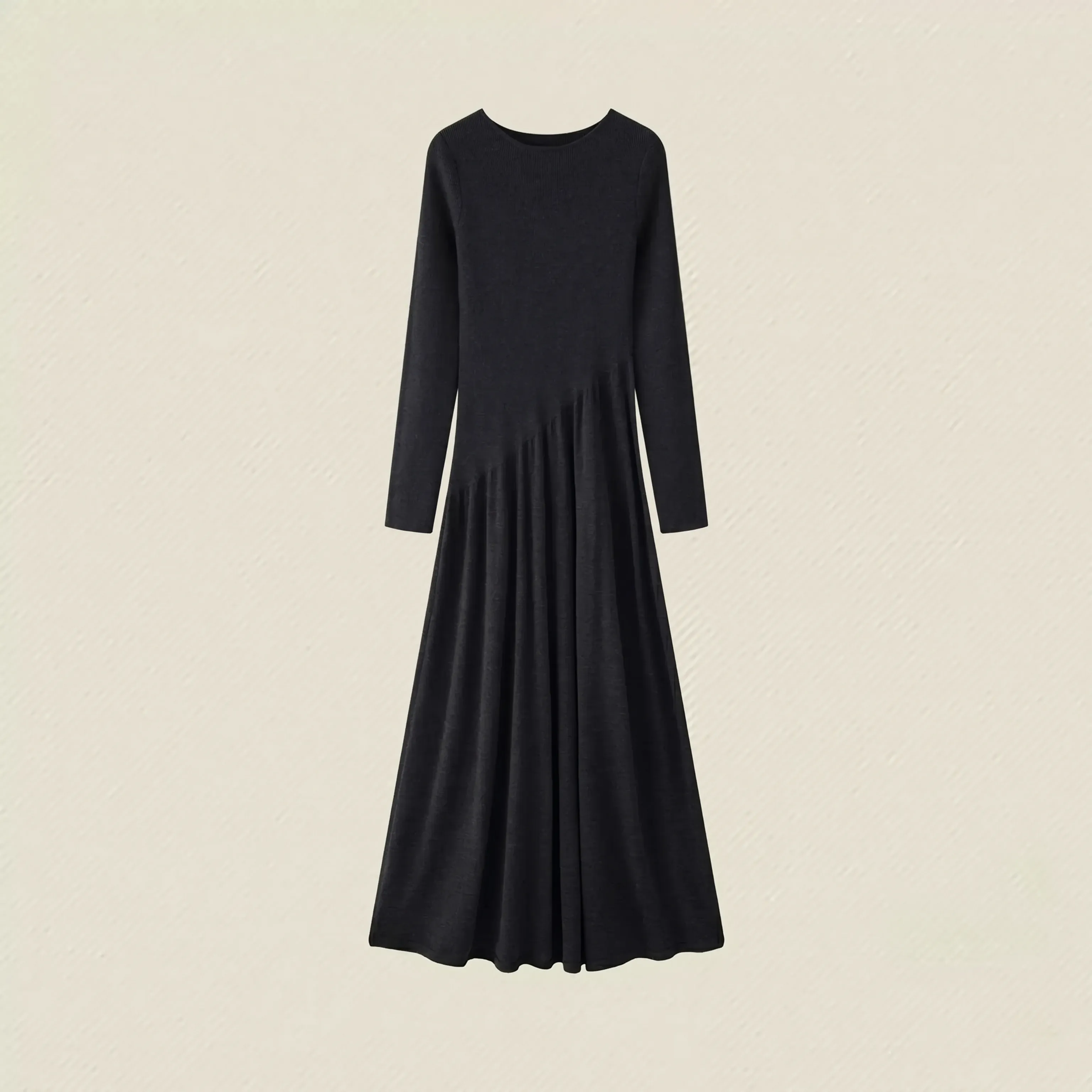Merino Pleated Knit Maxi Dress - Image 8