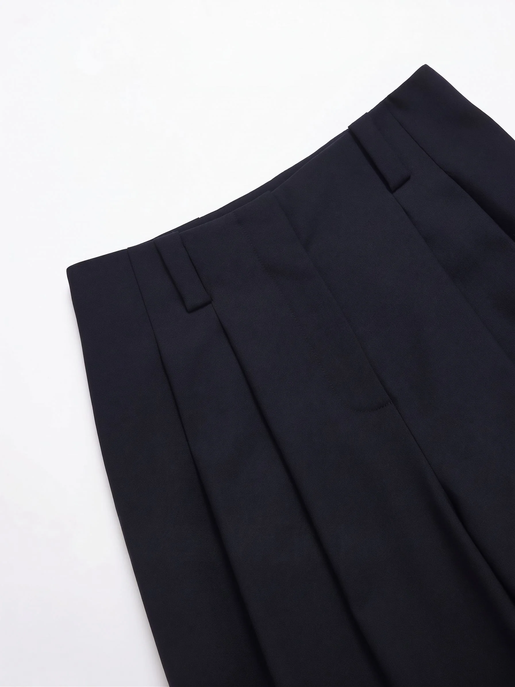 Merino Pleated Wide-Leg Trousers - Image 5