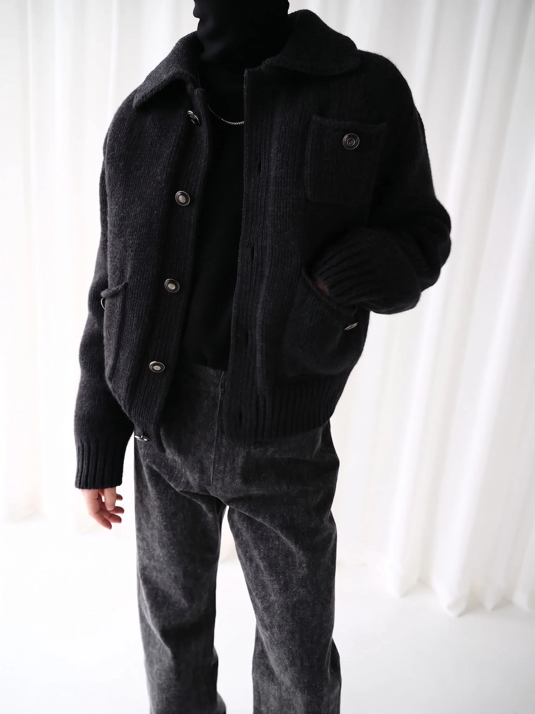Merino Quilt-Lined Knit Jacket - Image 2