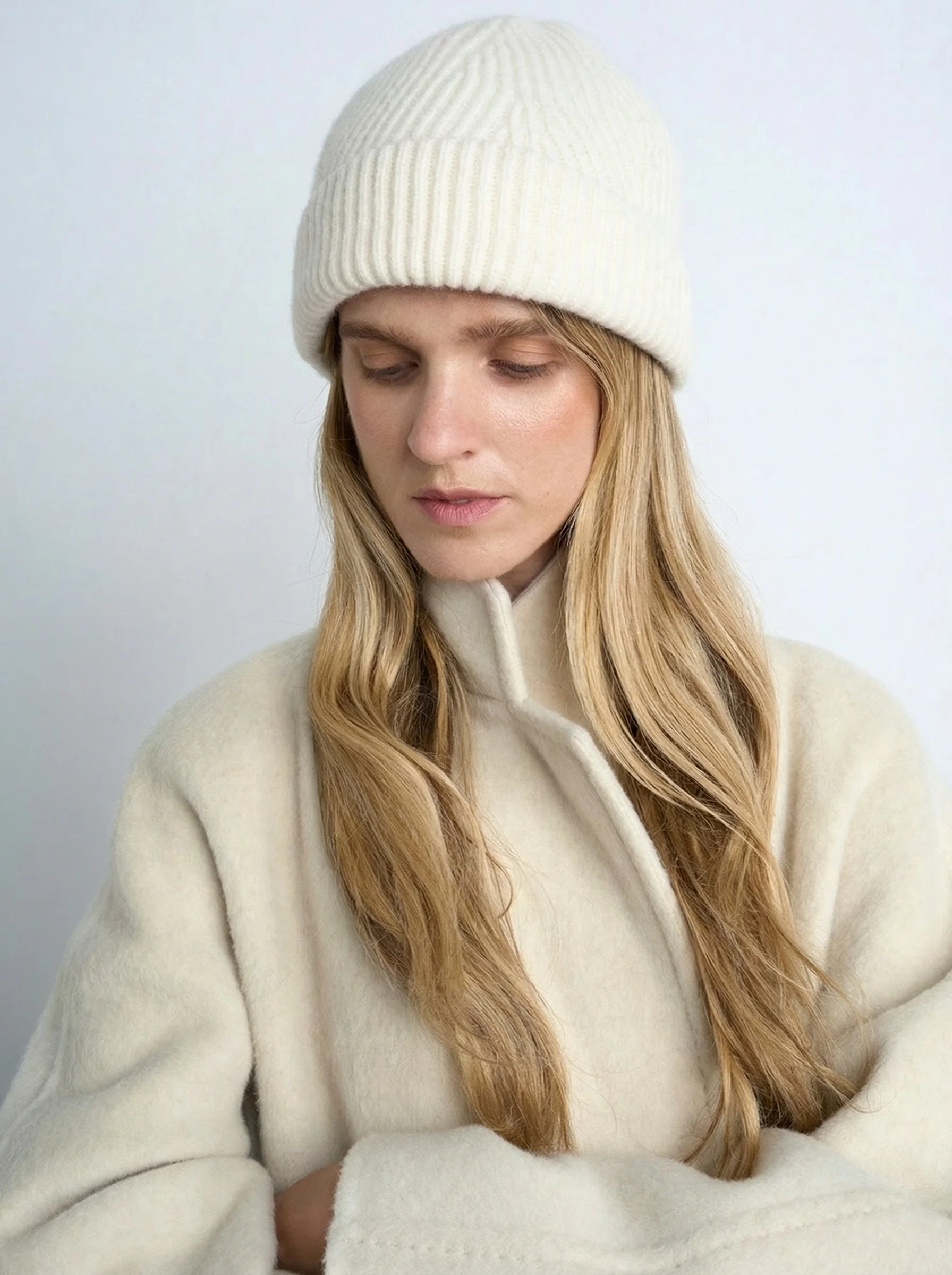 Merino Rib Knit Beanie - Image 3