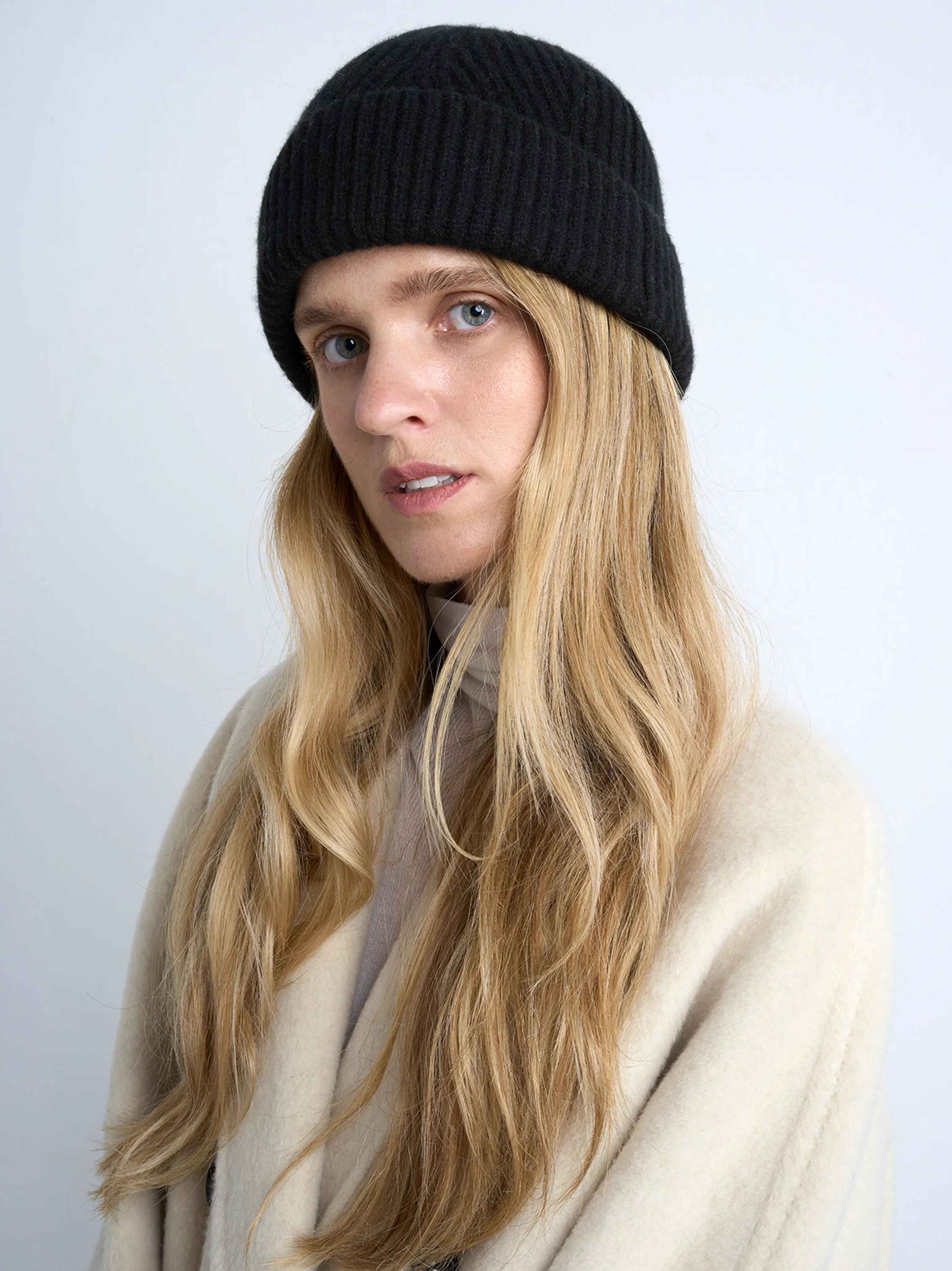 Merino Rib Knit Beanie - Image 6