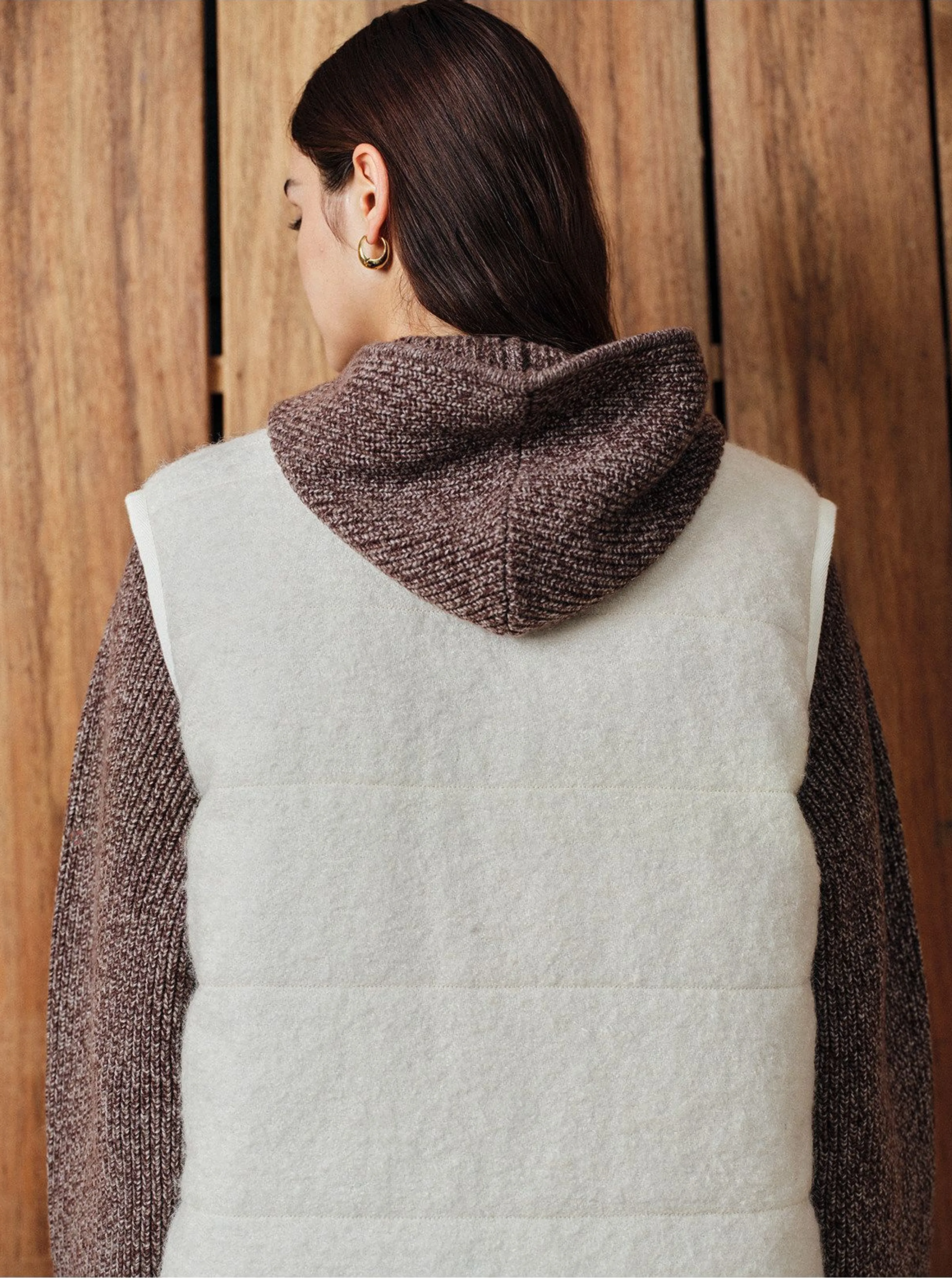 Merino Rib Zip Hooded Cardigan - Image 6