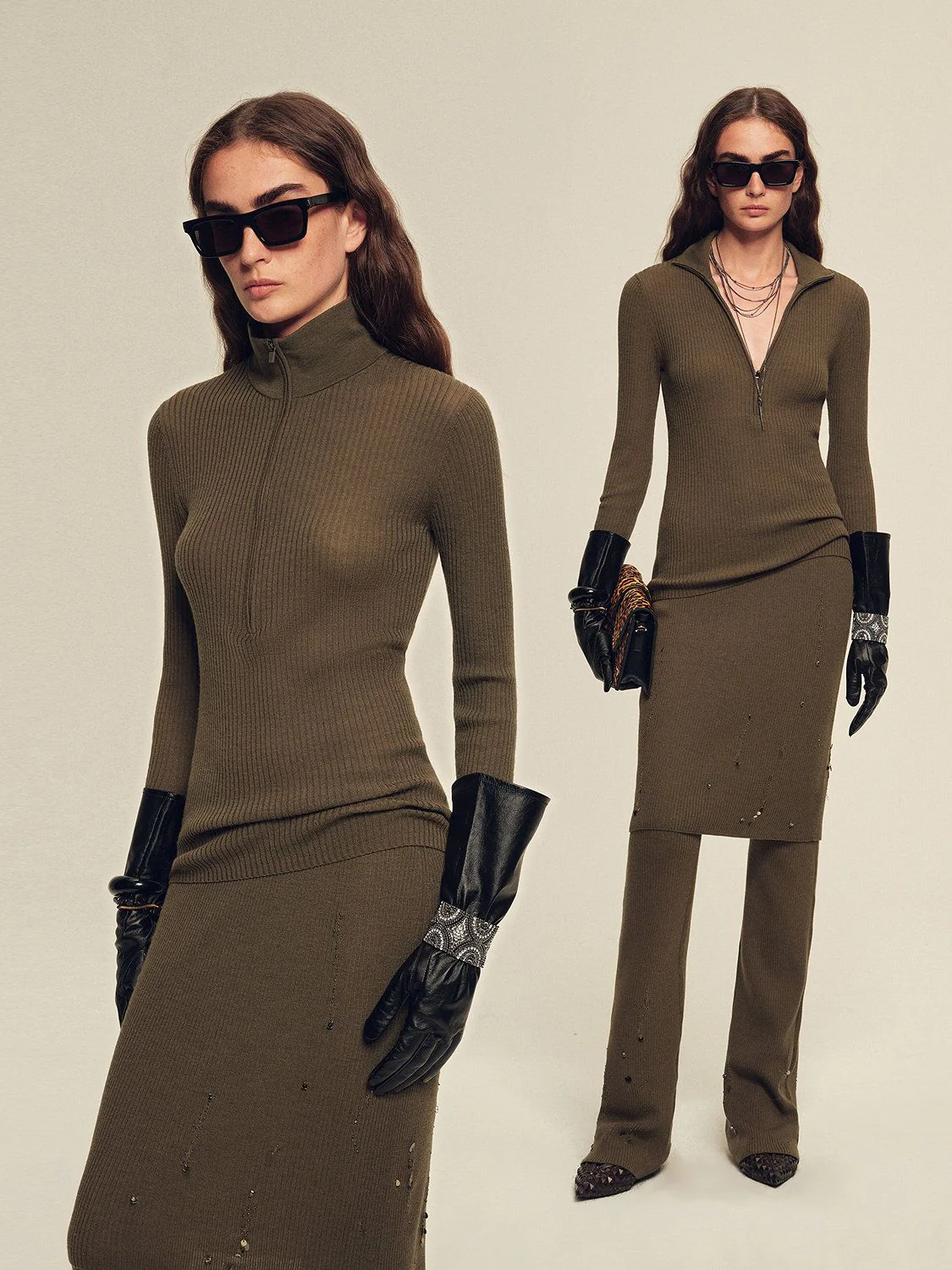 Merino Ribbed Half-Zip Top - Image 5