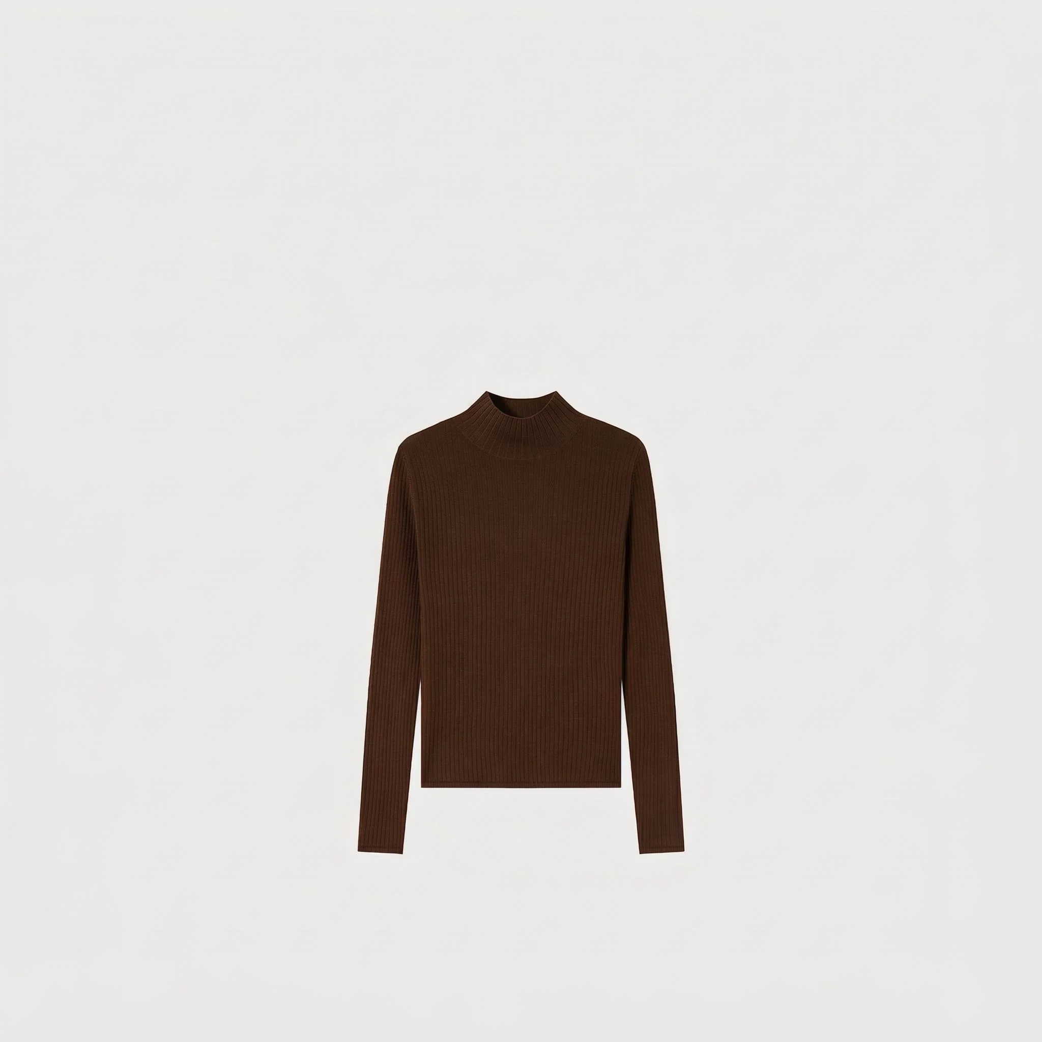 Merino Ribbed Mockneck Sweater - Image 5