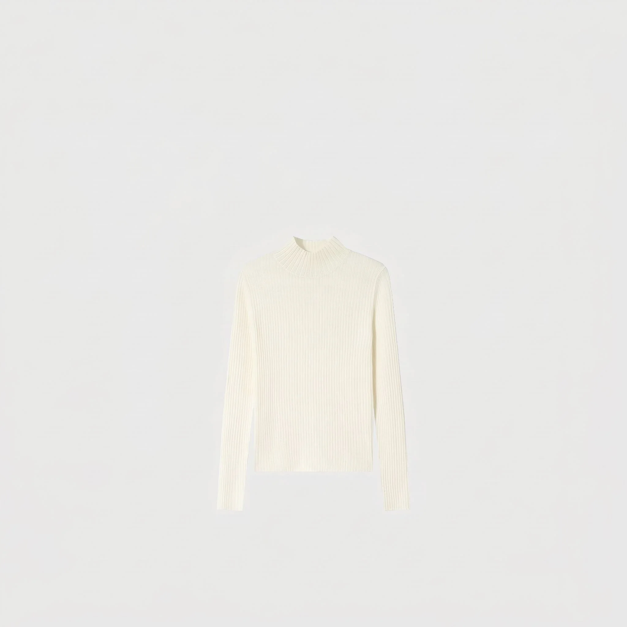 Merino Ribbed Mockneck Sweater - Image 6
