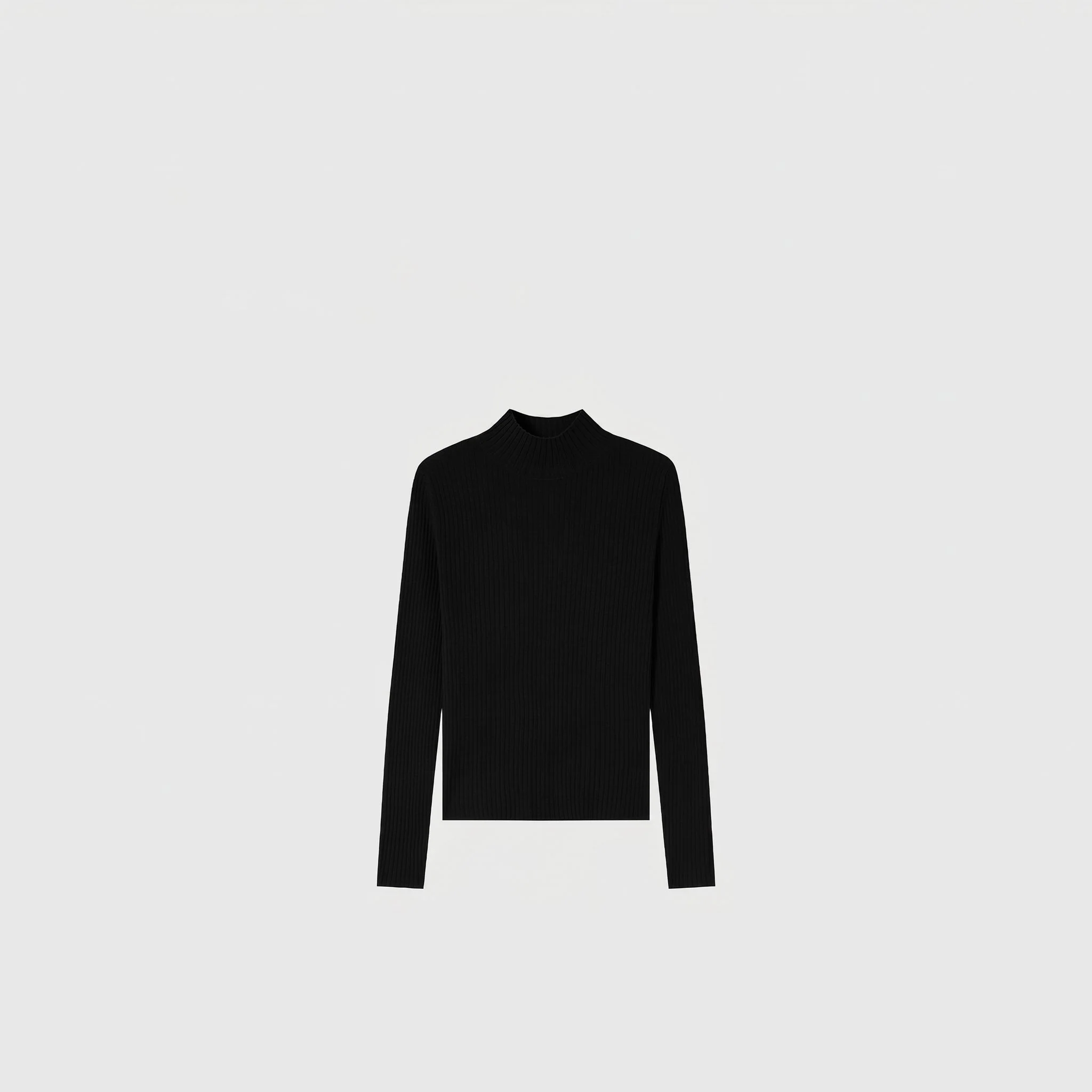Merino Ribbed Mockneck Sweater - Image 7