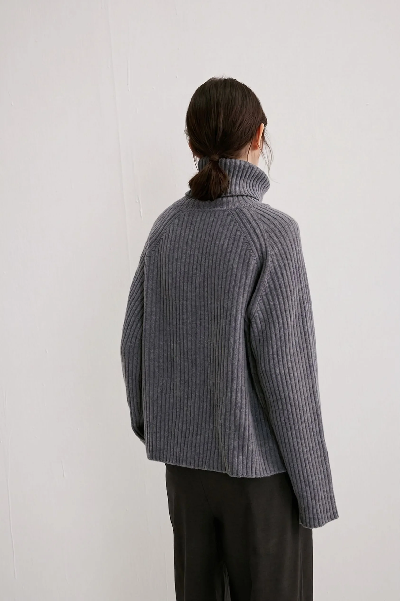 Merino Ribbed Turtleneck Sweater - Image 4