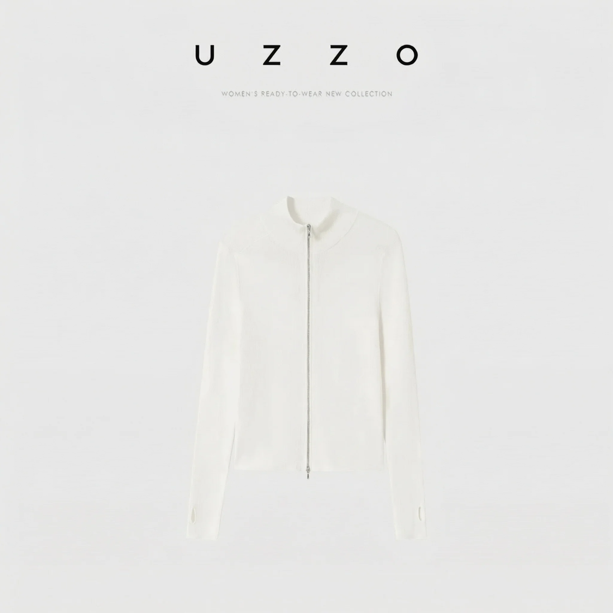 Merino Ribbed Zip Cardigan - Image 4