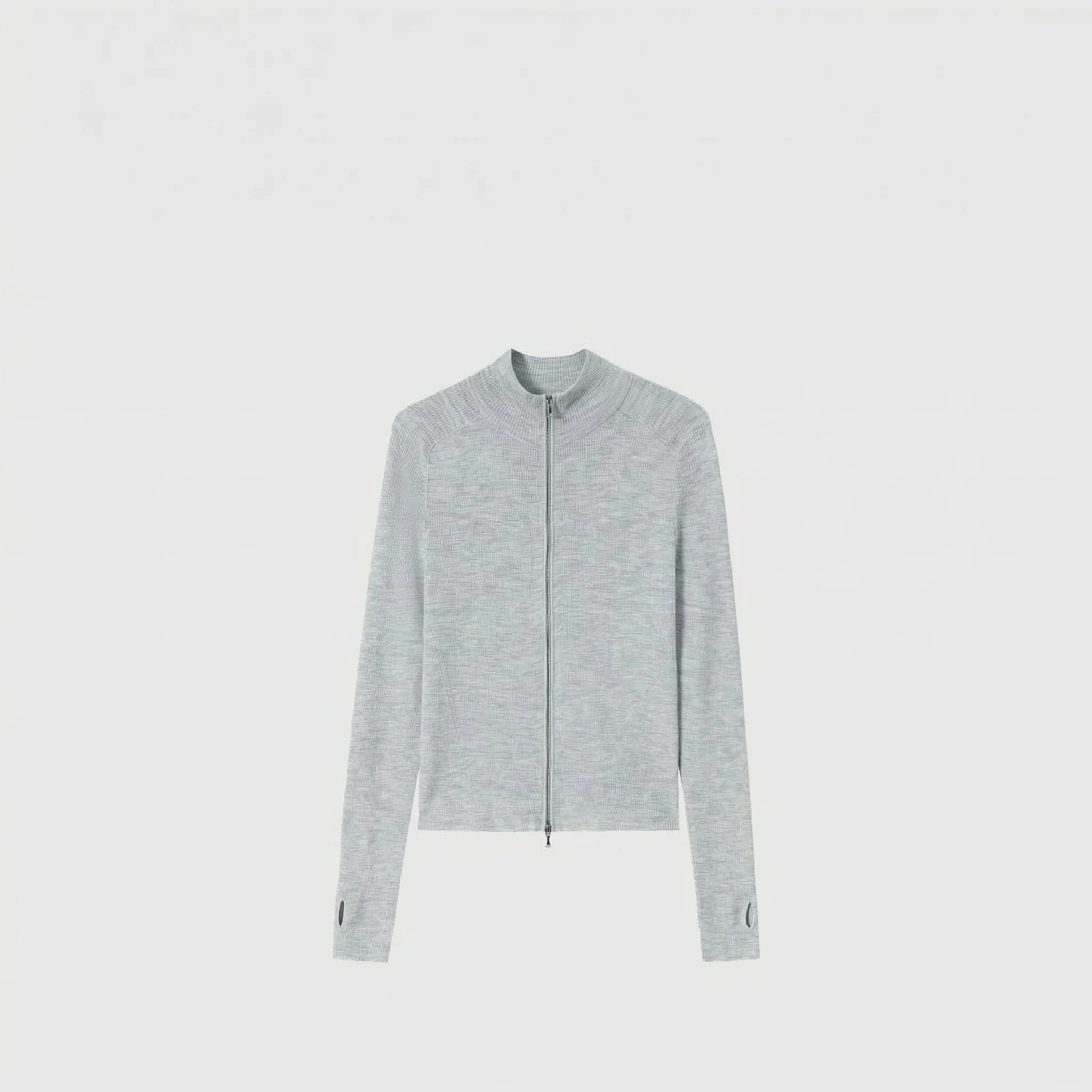 Merino Ribbed Zip Cardigan - Image 5