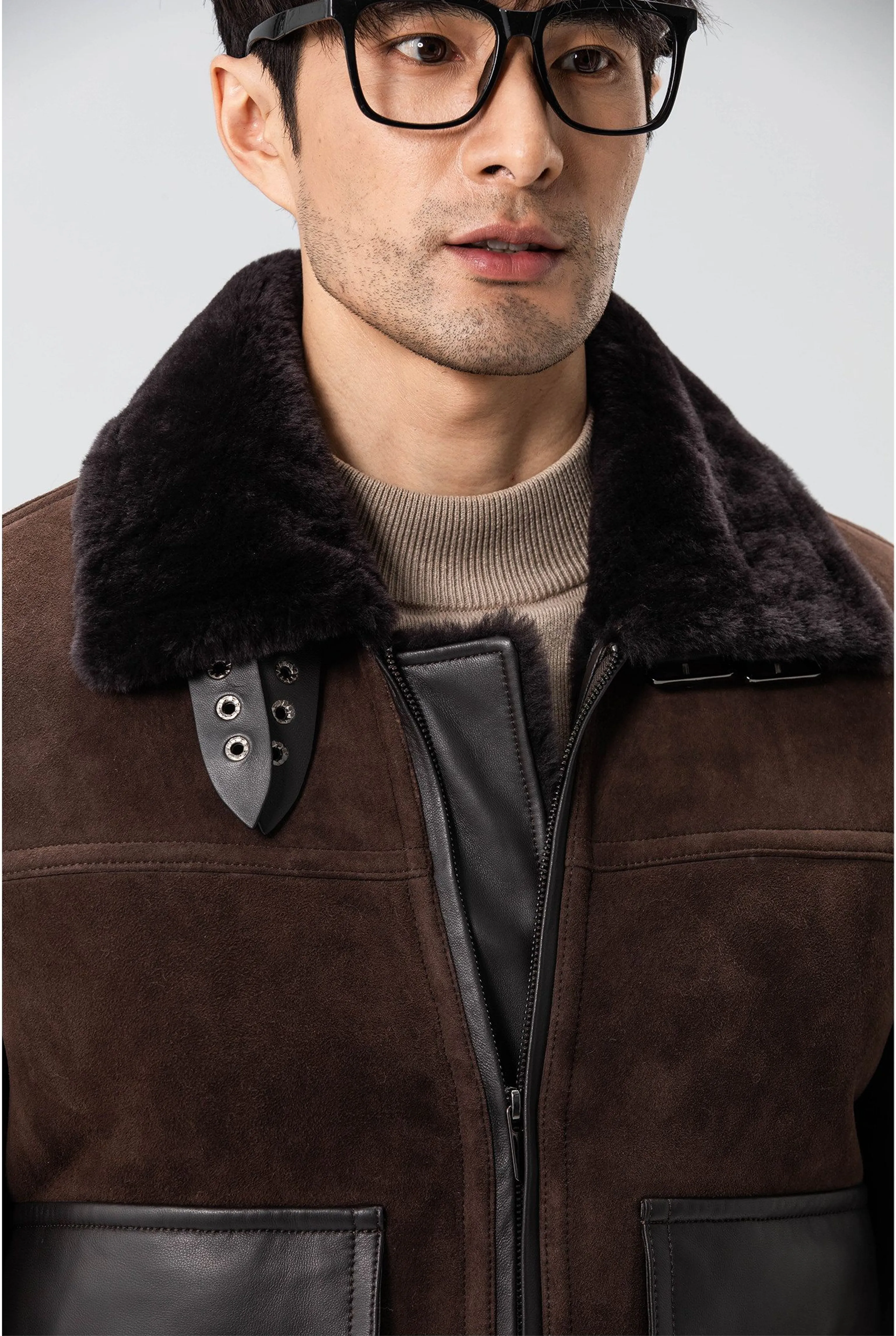 Merino Shearling Aviator Jacket - Image 6