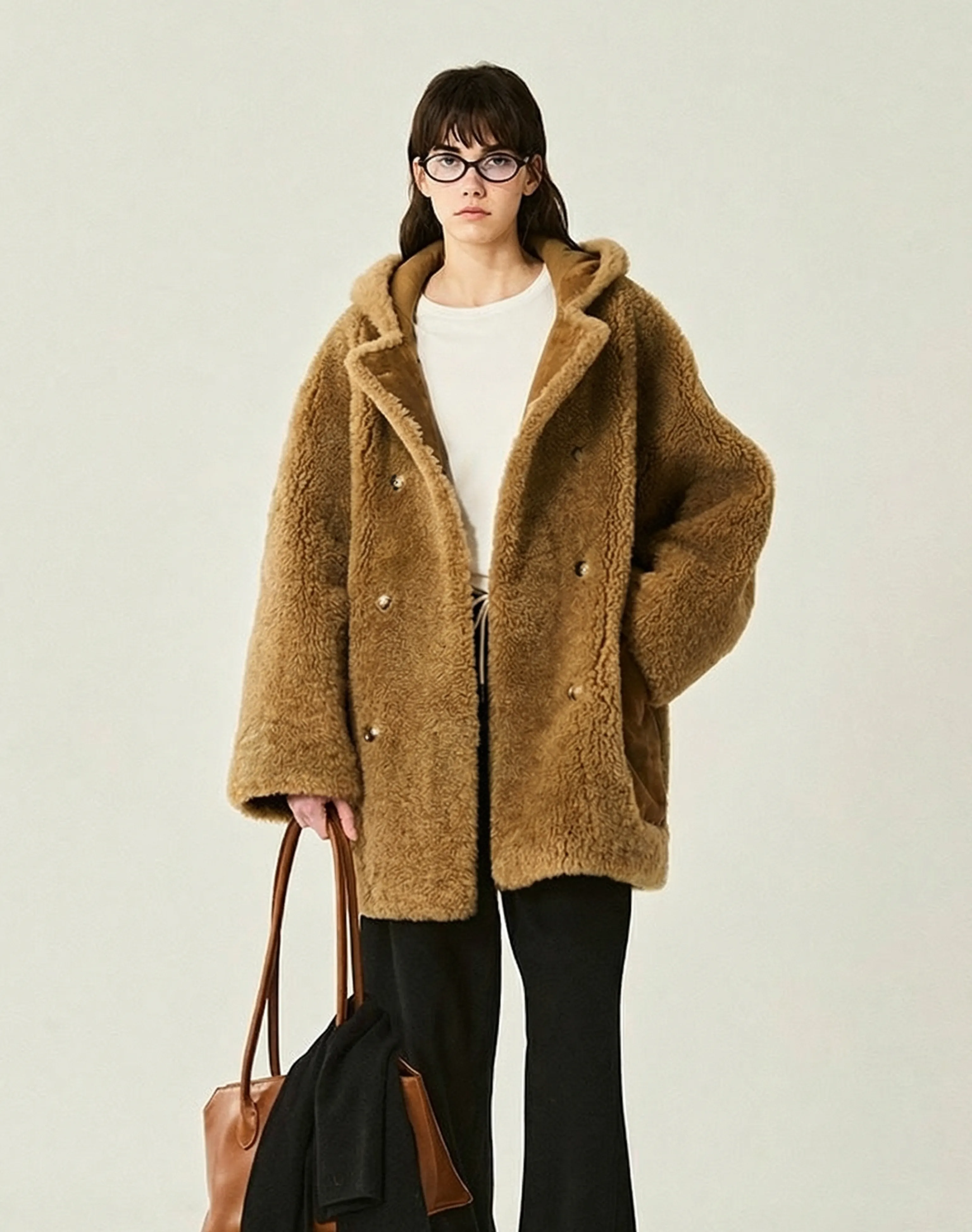 Merino Shearling Hooded Coat - Image 2