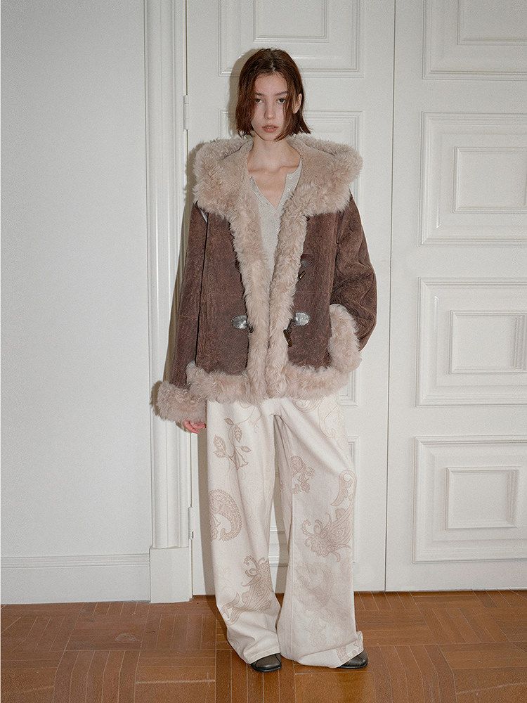 Merino Shearling Hooded Jacket - Image 2