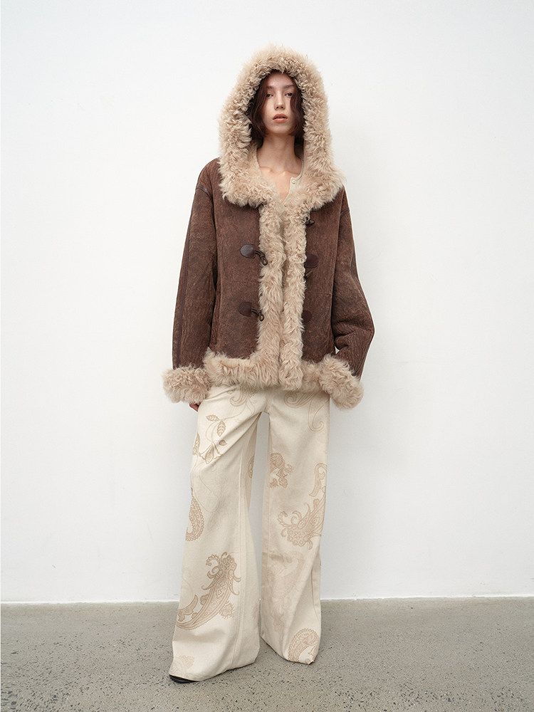 Merino Shearling Hooded Jacket - Image 4