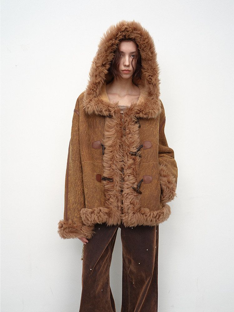 Merino Shearling Hooded Jacket - Image 5