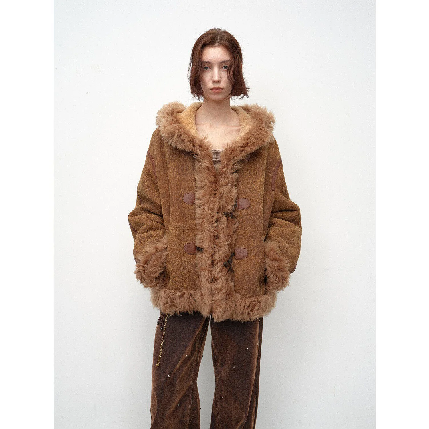 Merino Shearling Hooded Jacket - Image 7