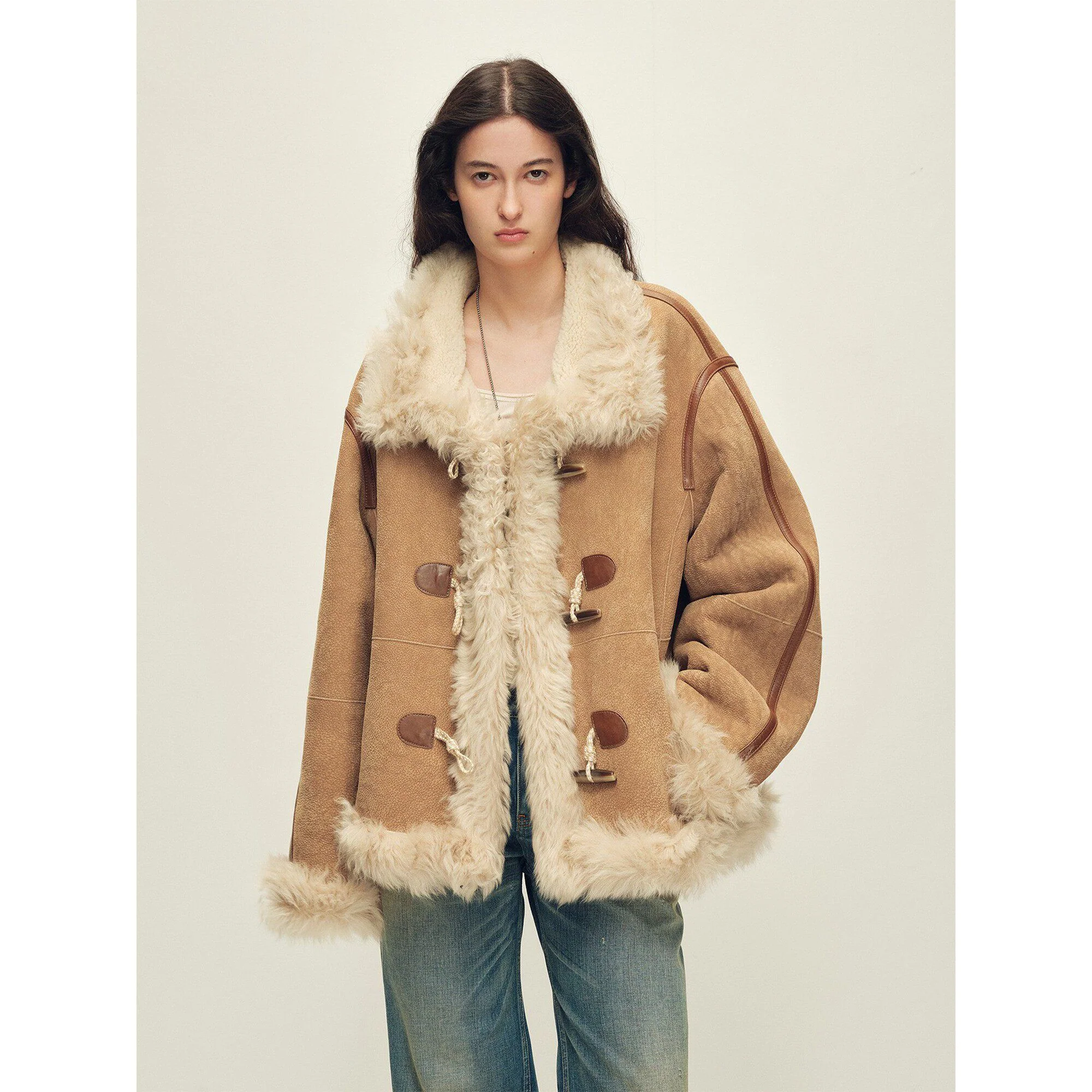 Merino Shearling Hooded Jacket - Image 8