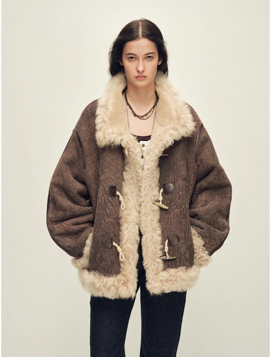 Merino Shearling Hooded Jacket - Image 9