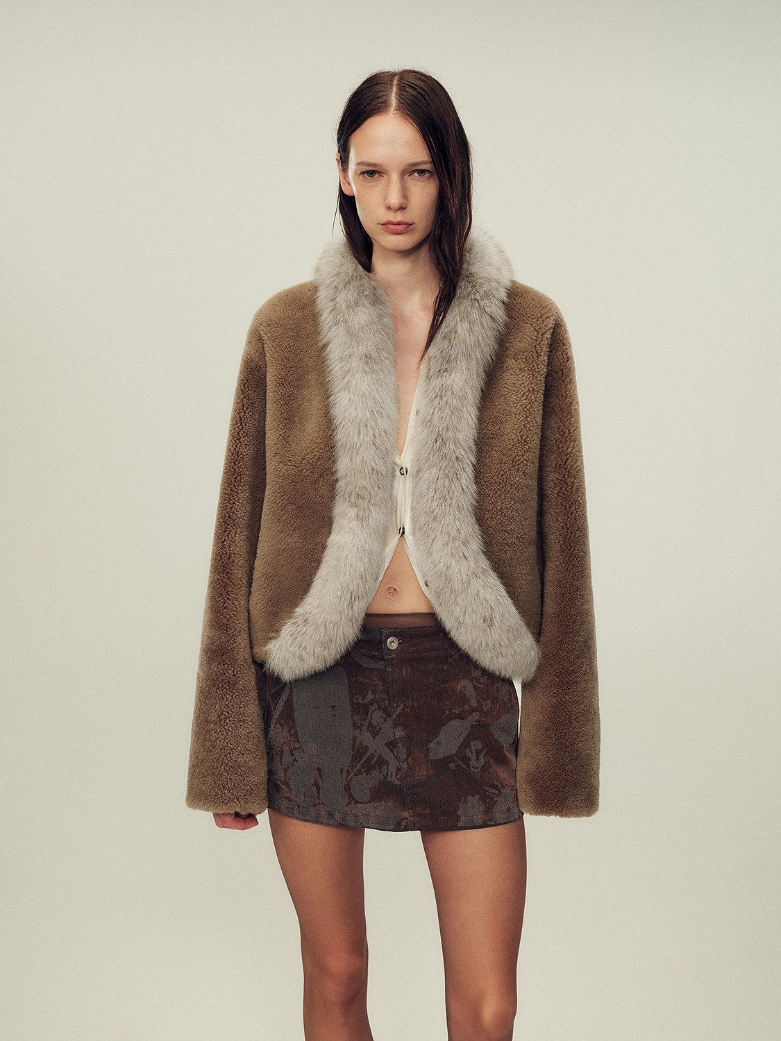 Merino Shearling Jacket with Fur Trim - Image 5